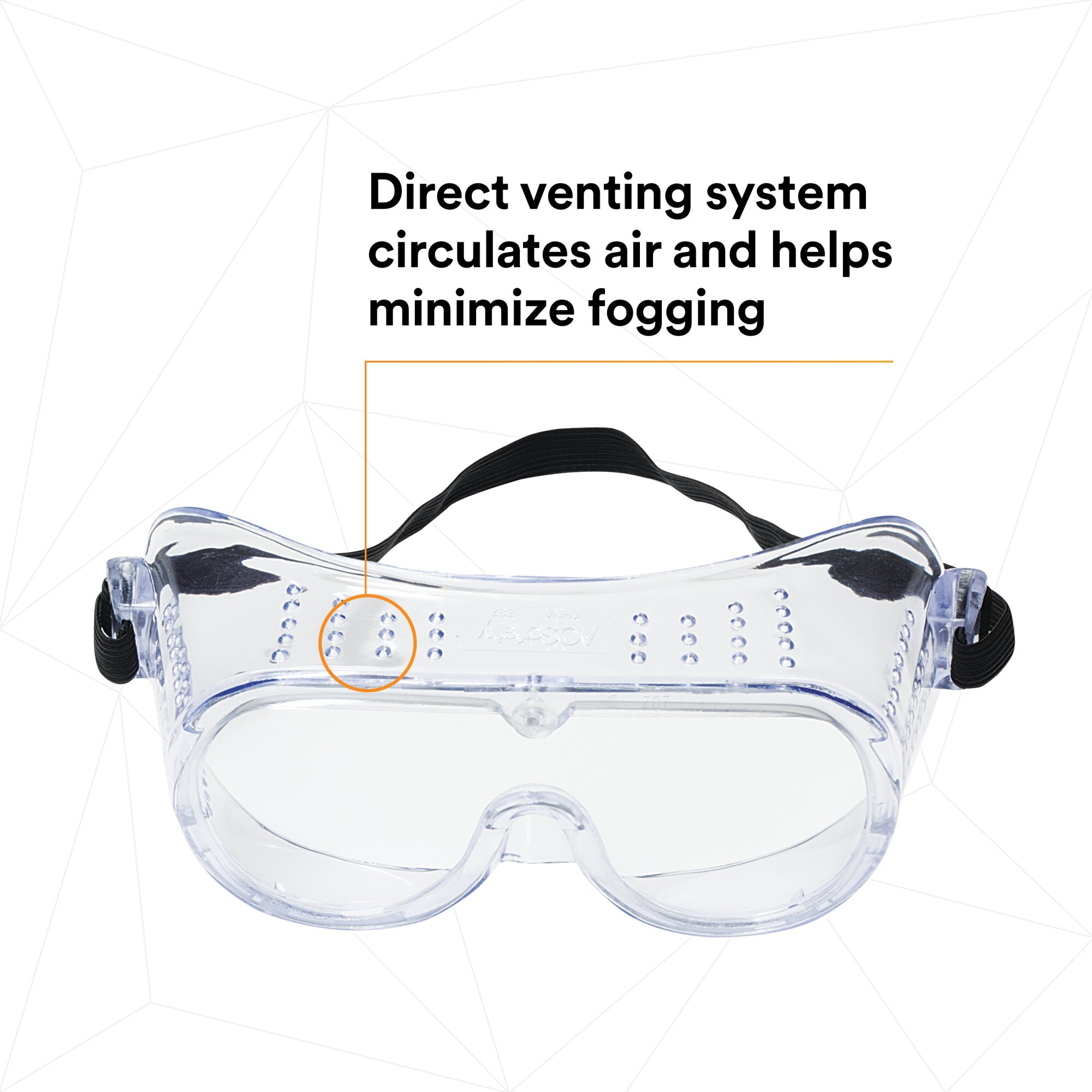 3M 332 Impact Safety Goggles - Anti-Fog, Clear Lens - ANSI Z87.1 Certified for Eye Protection - Ideal for Construction, Woodworking & Lab Work