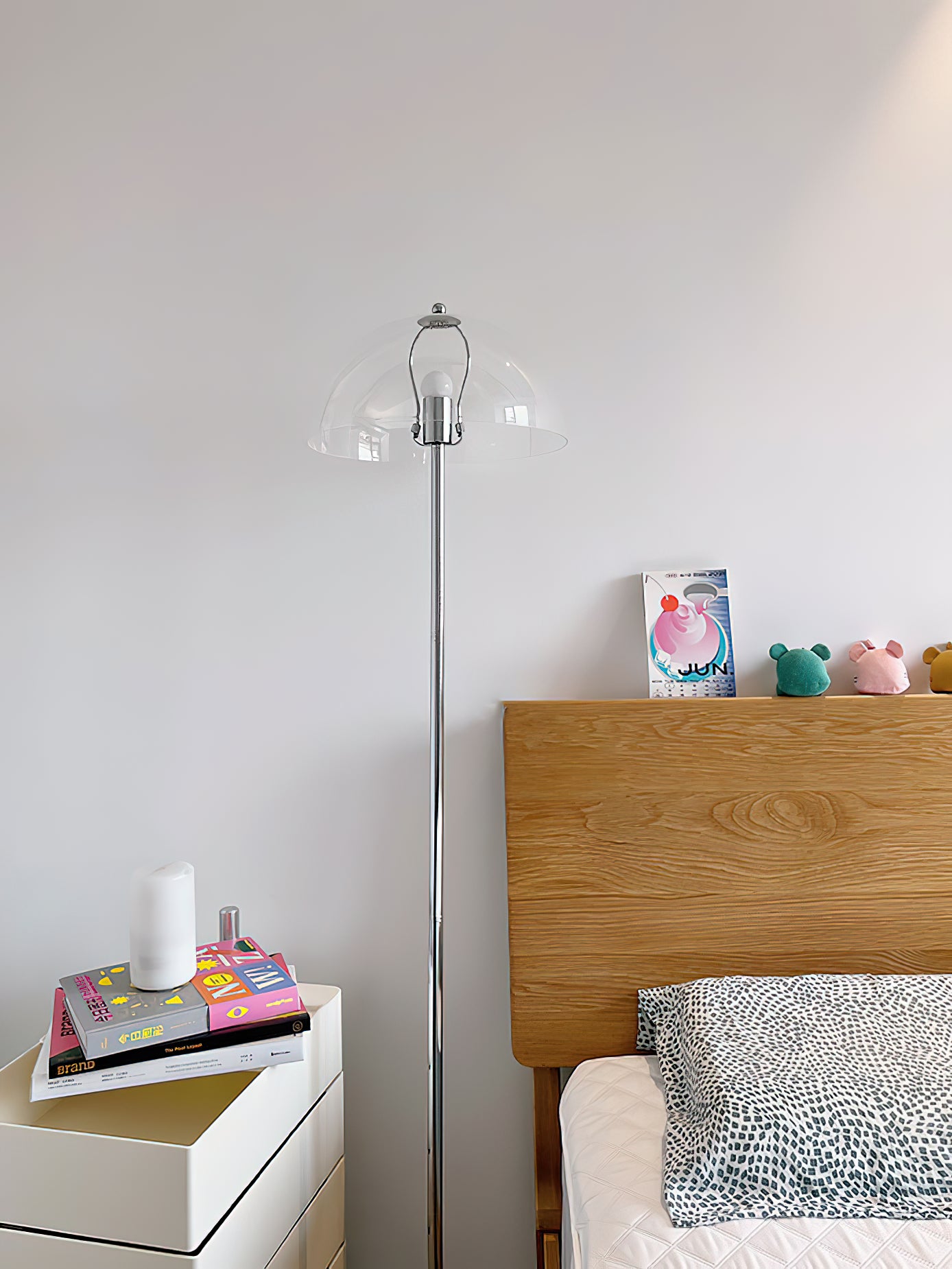 Modern Acrylic Mushroom Floor Lamp - Dimmable LED Standing Light for Living Room, Bedroom & Office - Soft Ambient Lighting for Home Decor & Relaxation