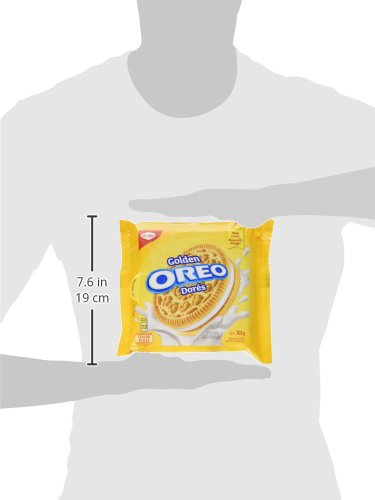 Oreo Golden Sandwich Cookies 10.7oz (303g) - Crunchy Vanilla Cream Filled Cookies - Imported from Canada - Perfect for Snacking, Parties & Gift Giving