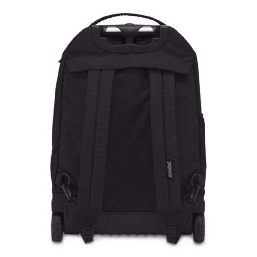 JanSport Driver 8 Wheeled Backpack - Black Rolling School Backpack for Students & Travel | Durable Carry-On Luggage with Wheels for College, Work & Airplane Trips