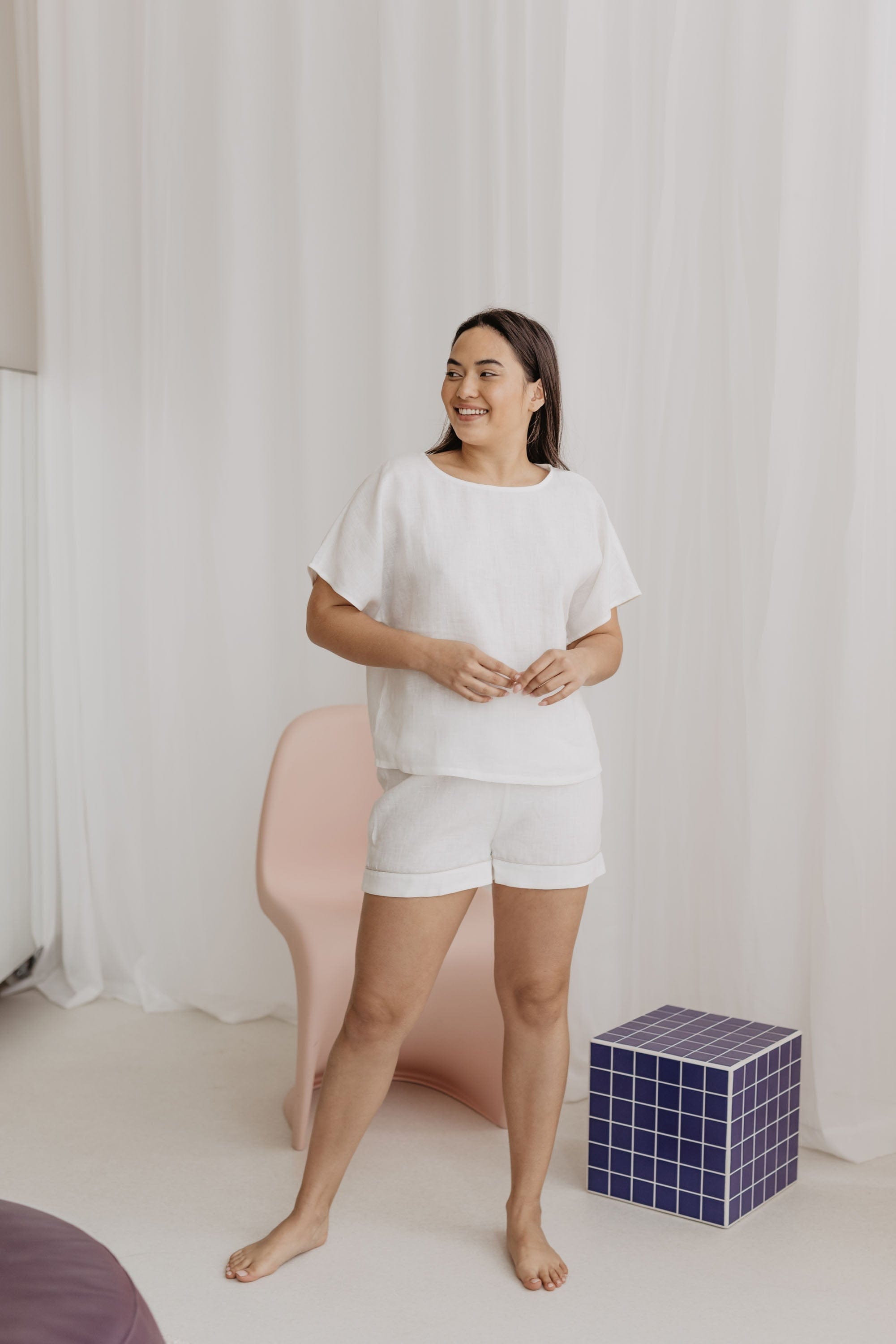 Premium Women's Linen Pajama Set - Soft & Breathable Sleepwear for Women | Multiple Colors | Perfect for Summer Nights, Lounging & Relaxation at Home