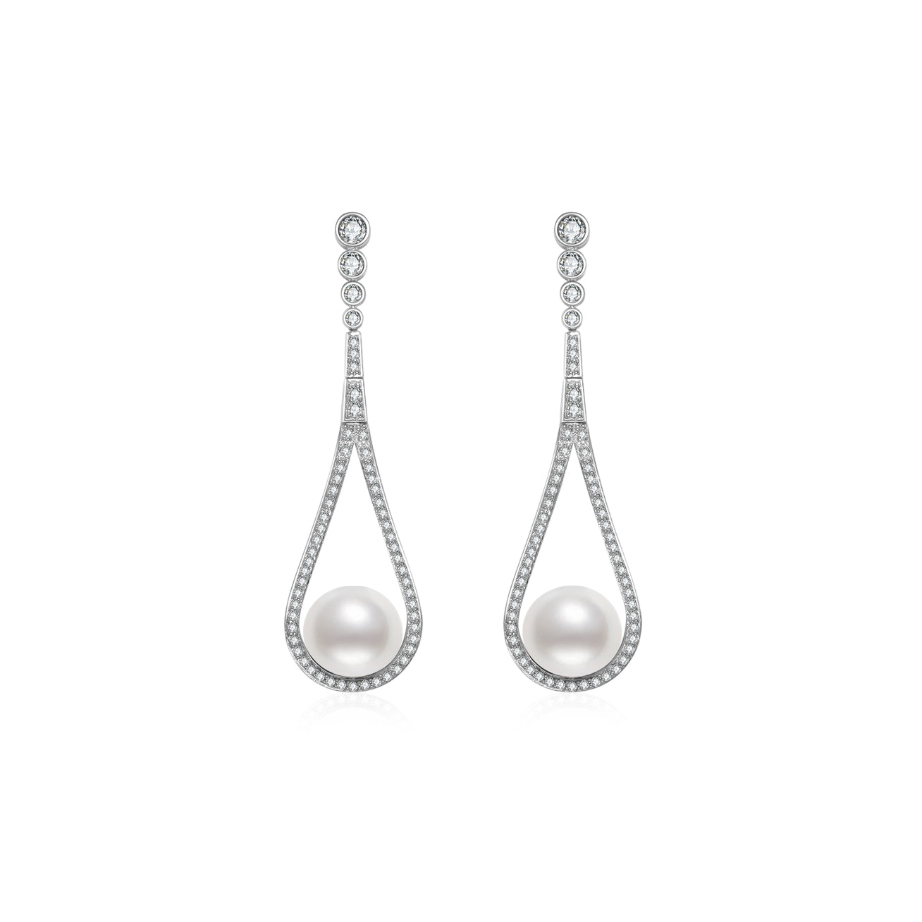 18K Solid Gold Freshwater Pearl Earrings for Women - Classic Stud Earrings with Real Pearls - Perfect Gift for Birthday, Anniversary & Valentine's Day - Elegant Jewelry for Weddings, Parties & Special Occasions