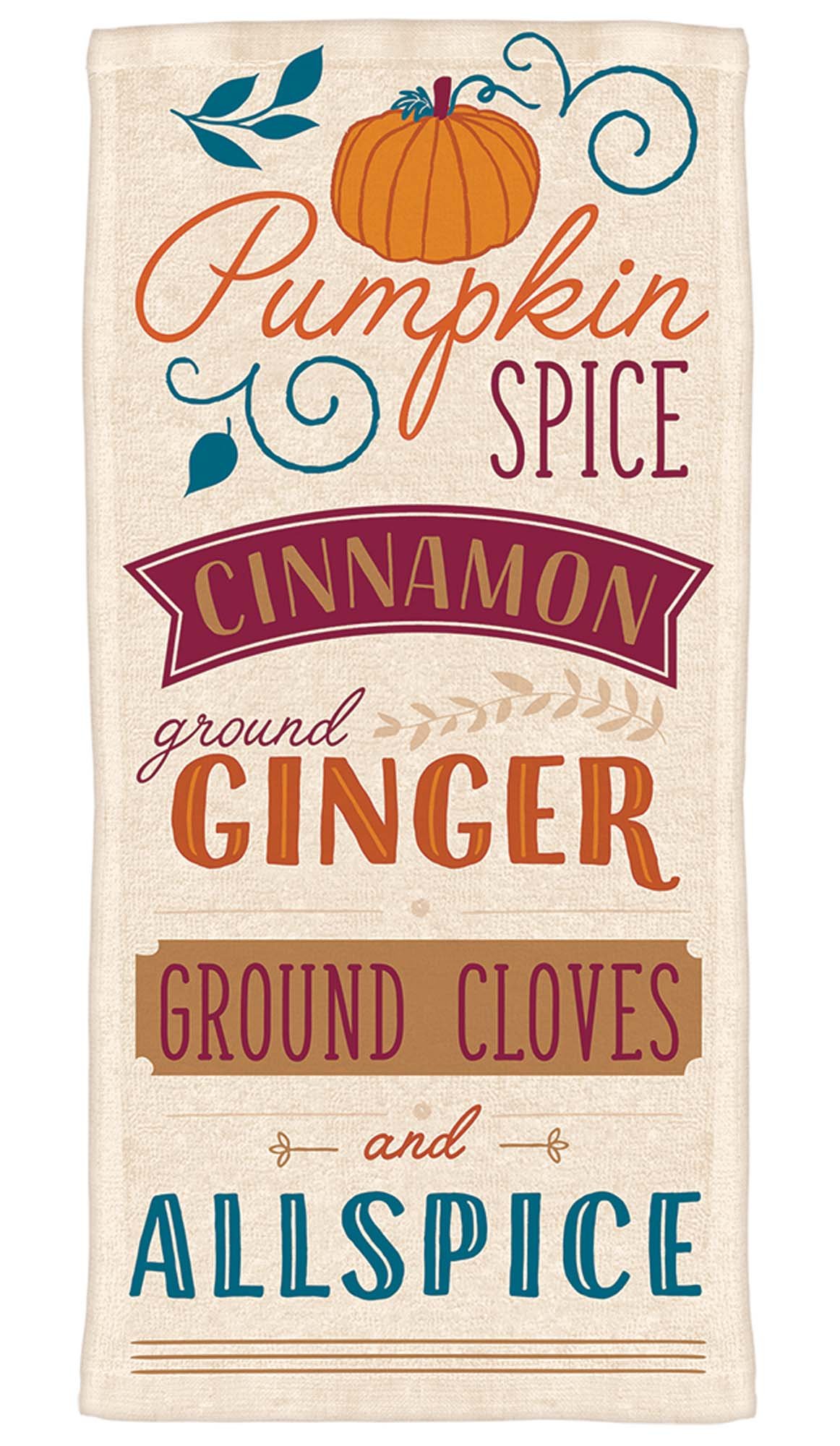 Amscan 3900207 Fall Leaves and Spices Kitchen Towels Set - Autumn Themed Dish Towels for Thanksgiving, Holiday Decor & Cozy Home Kitchen Accessories