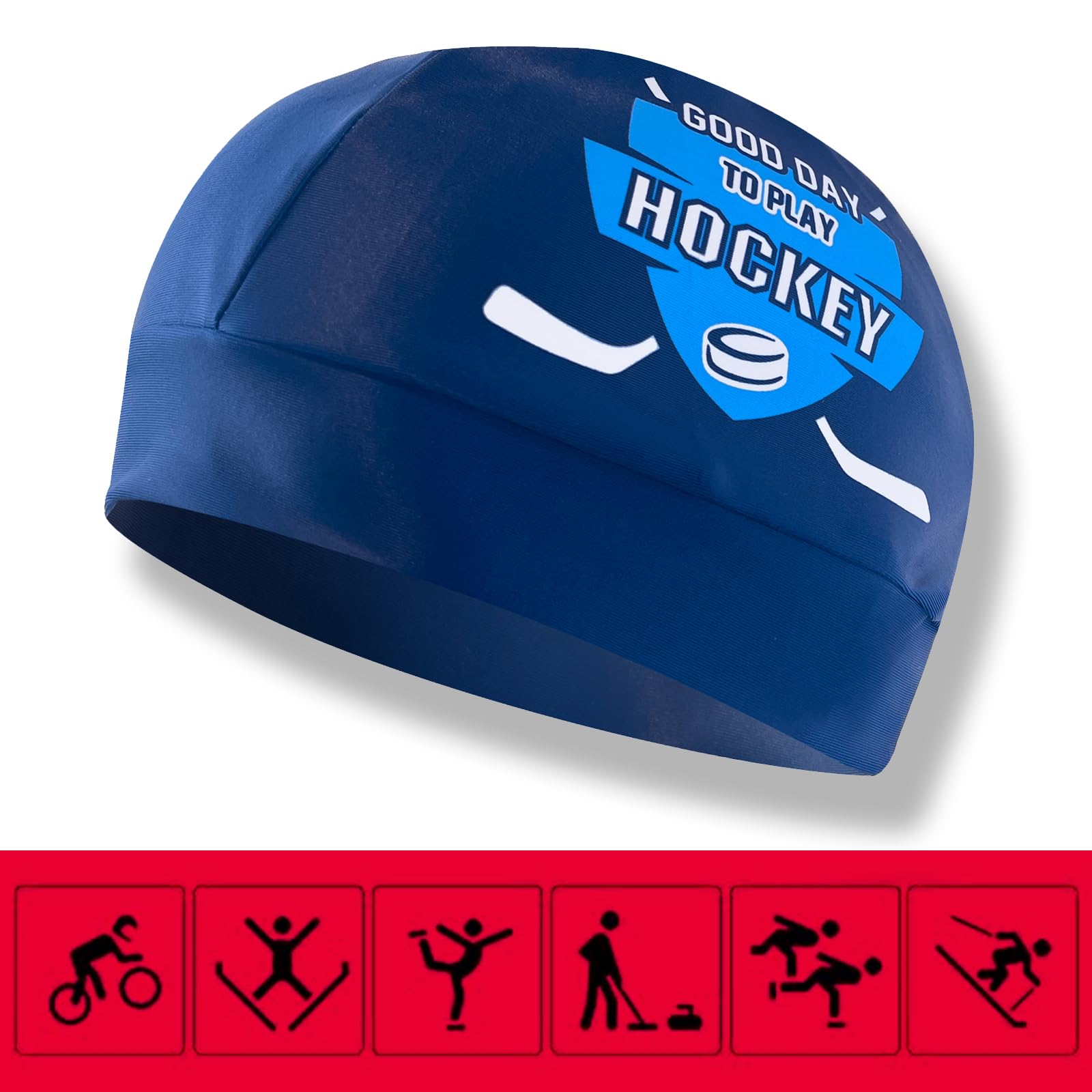 VPRO Ice Hockey Skull Cap - Sweat Wicking Cooling Skull Caps for Men & Women - Perfect for Hockey, Cycling, Football & Outdoor Sports