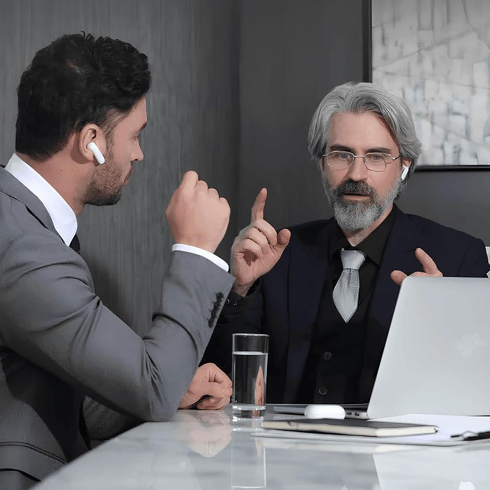 Echo Connect Real-Time Translation Earbuds - Wireless Bluetooth In-Ear Translator Device with 40+ Languages (White) - Perfect for Travel, Business Meetings & Language Learning