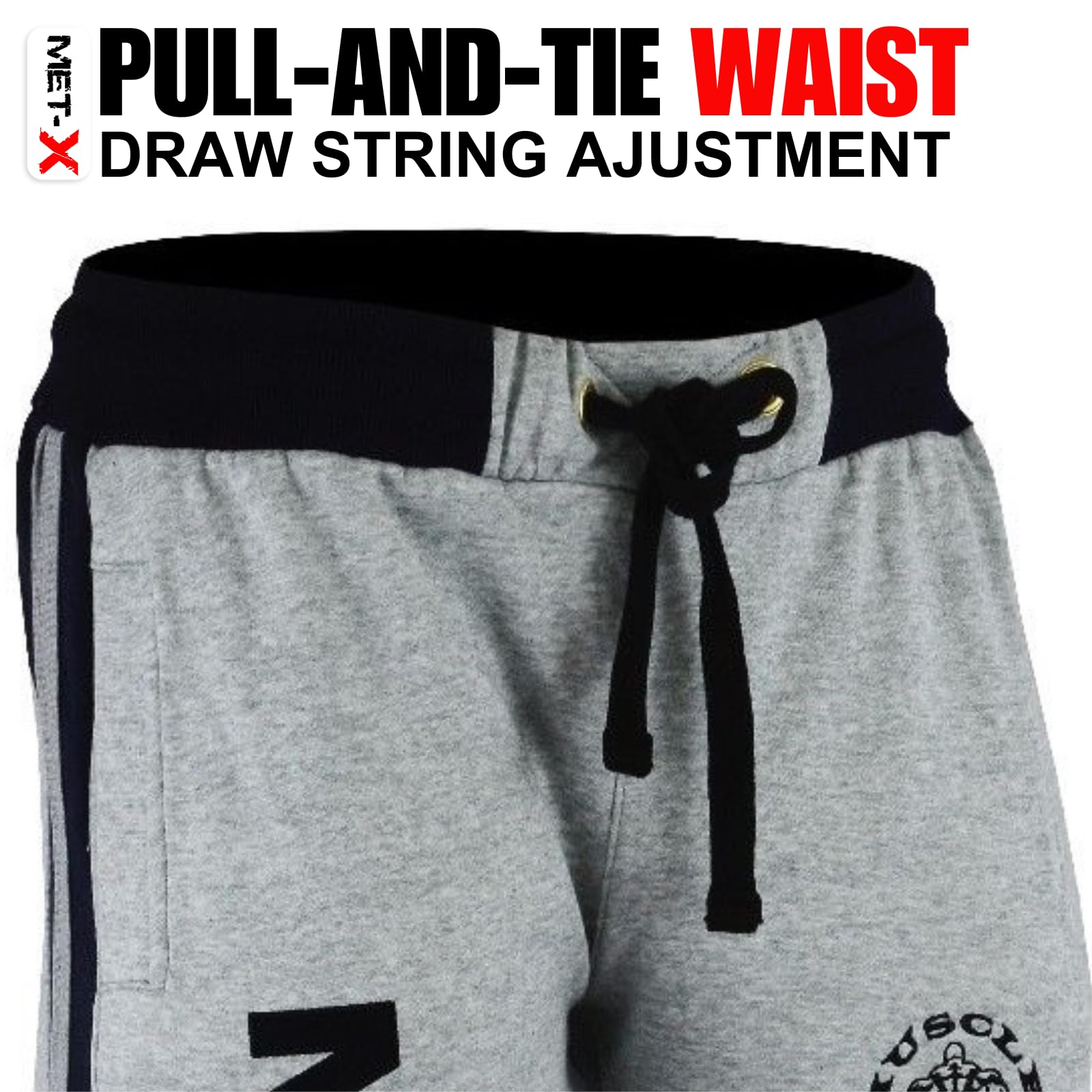 **Met-X Men's Joggers Sweatpants - Loose Fit Workout Trousers with Pockets, Gym Running Track Pants, Casual Lounge & Sleepwear for Men - Perfect for Training, Jogging & Relaxing at Home**