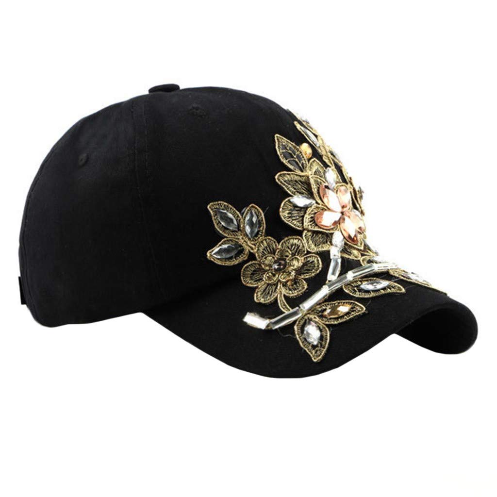 **Men's & Women's Embroidered Baseball Cap - Adjustable Hip Hop Style Hat for Work, Sports & Casual Wear - Black**    *(Perfect for Baseball, Hip Hop Fashion, Outdoor Activities & Everyday Use)*