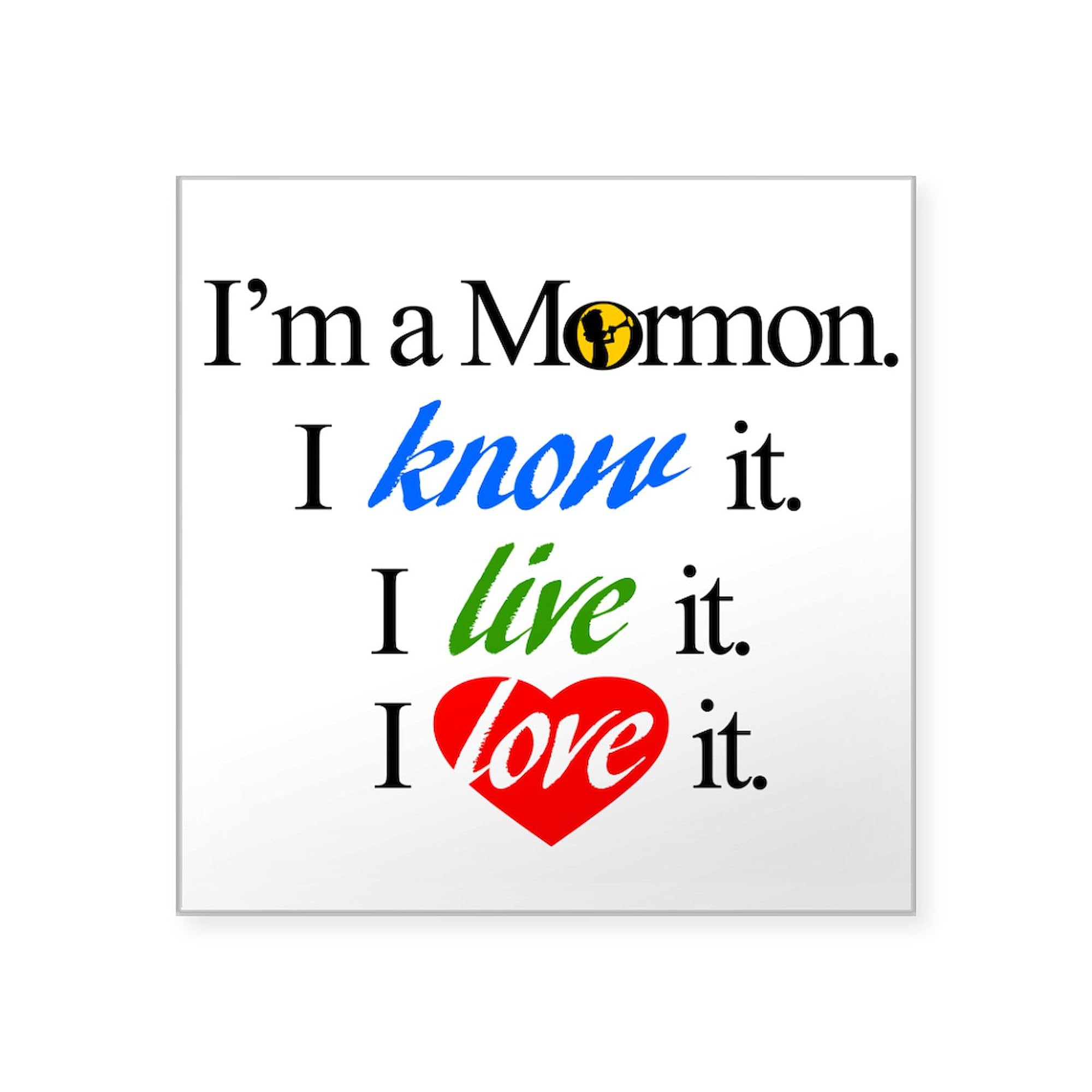 I'm A Mormon Square Sticker 3