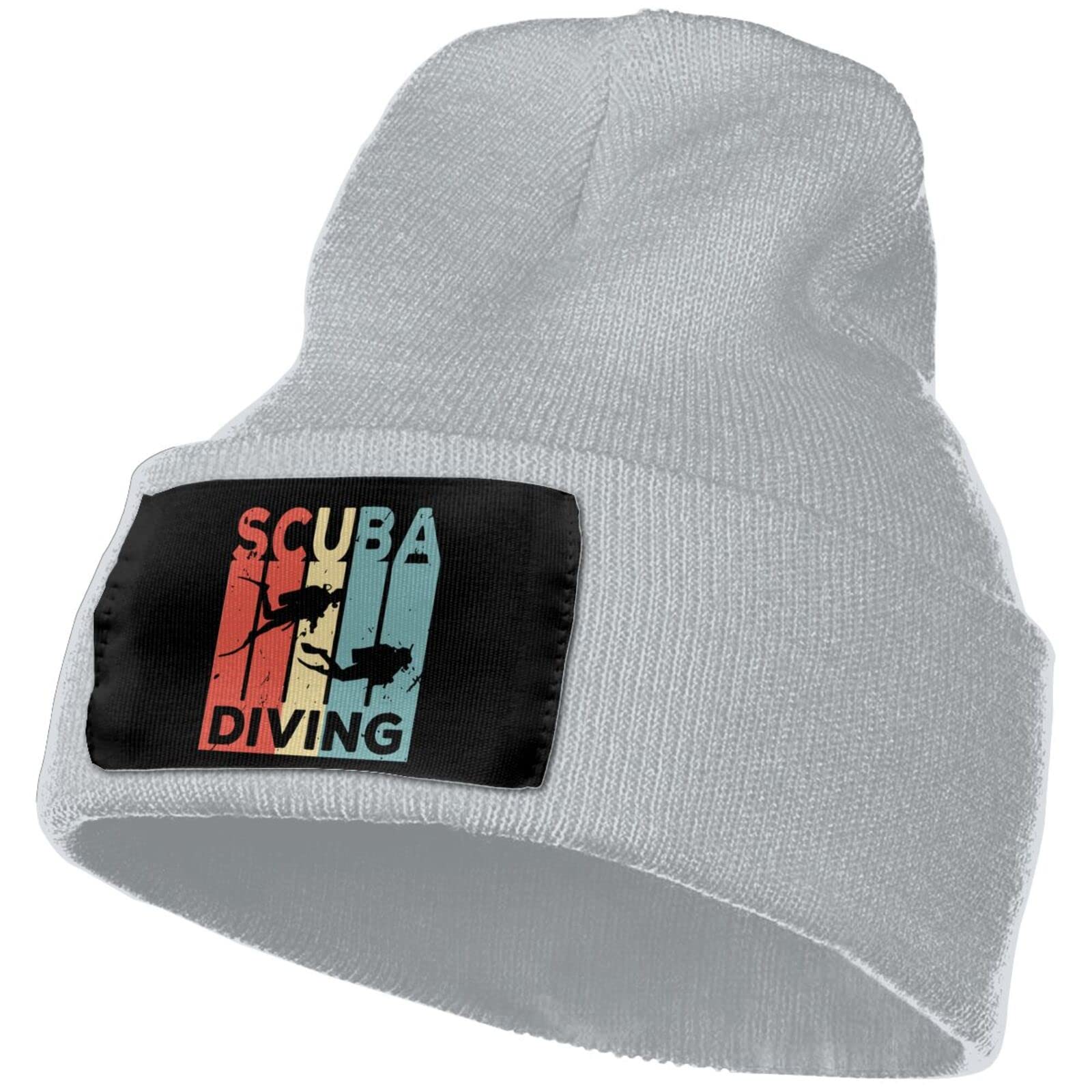 Unisex Winter Knit Beanie Hat for Men & Women - Warm Vintage Ski Skull Cap with Cuff for Diving, Snowboarding & Daily Cold Weather Use