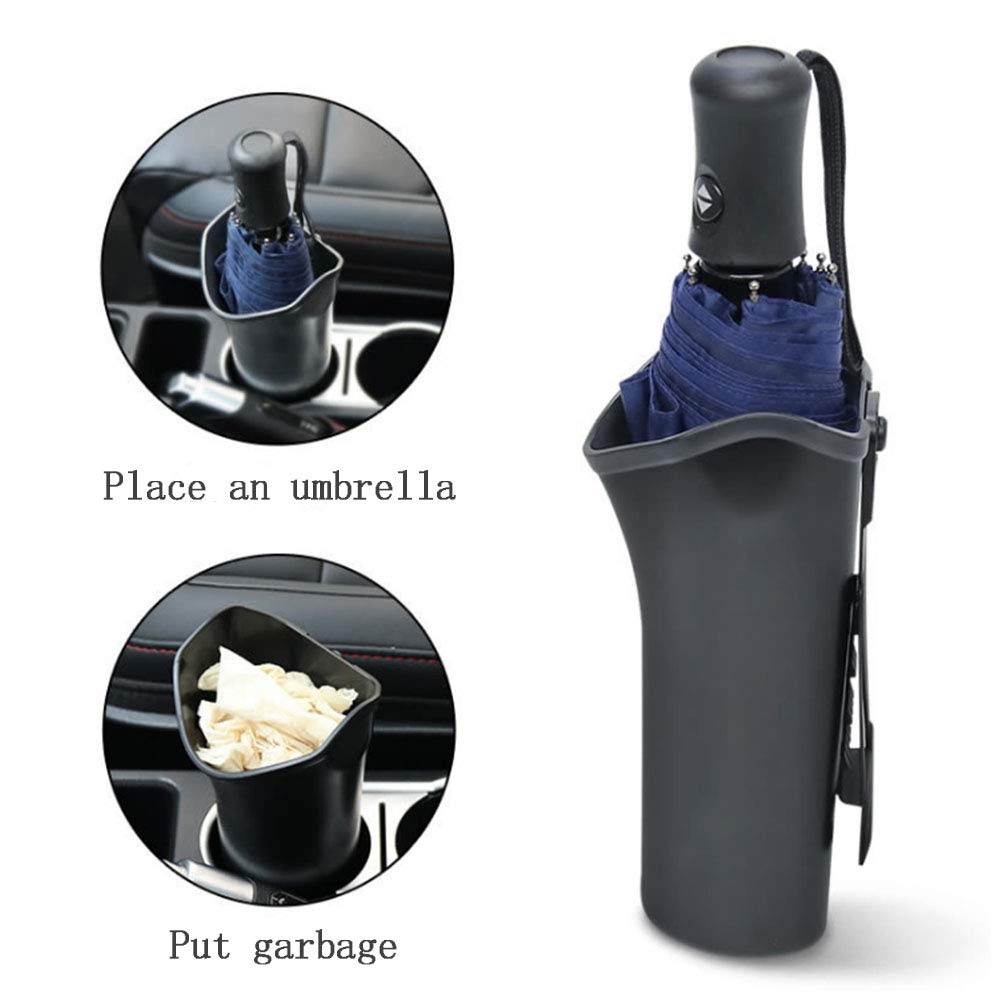 Black Plastic Trash Can - 19.9 x 5.9 x 5 cm, 0.17kg - Durable Waste Bin for Kitchen, Office, Bathroom & Outdoor Use