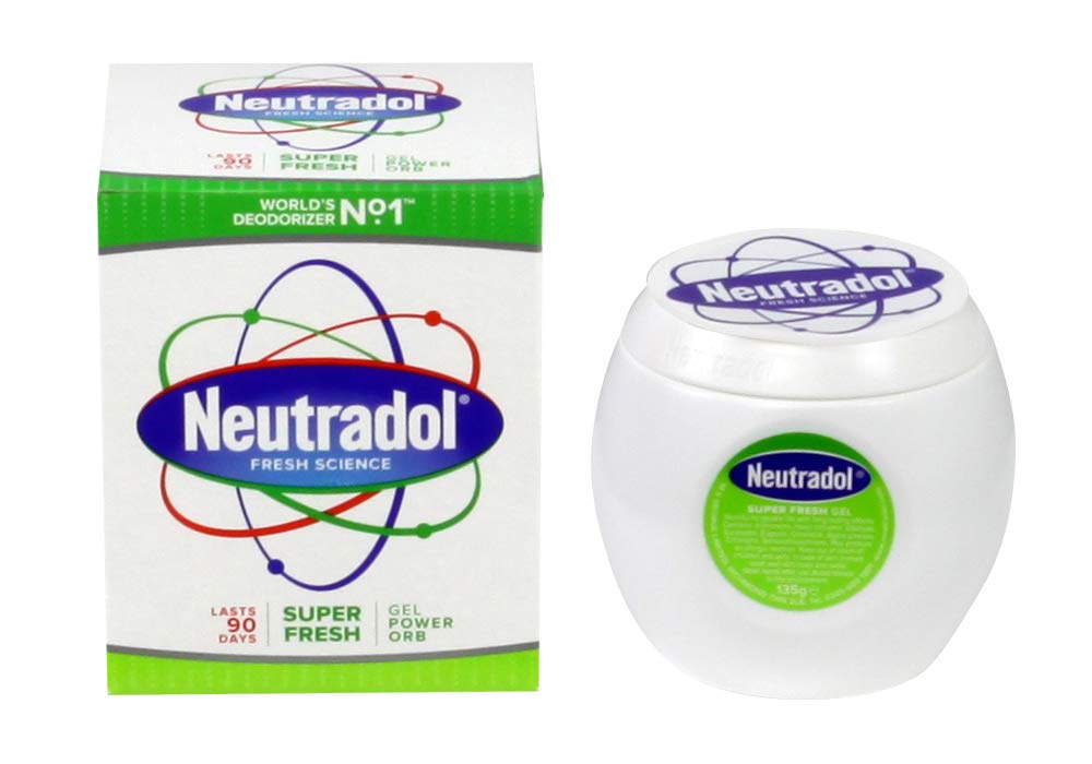 3-Pack Neutradol Gel Odor Destroyer Super Fresh - Eliminates Tough Odors in Cars, Homes & Offices