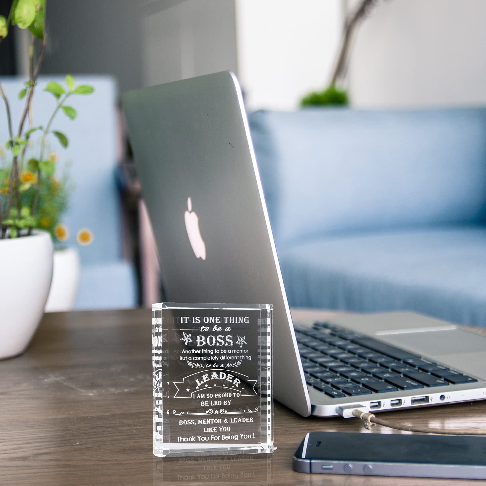 Premium Crystal Boss Gift Set for Men & Women - Elegant Office Keepsake for Mentor, Supervisor & Leader | Perfect for Retirement, Farewell, Christmas, Birthday & Boss Day | Thoughtful Appreciation Gift for Workplace Scenarios