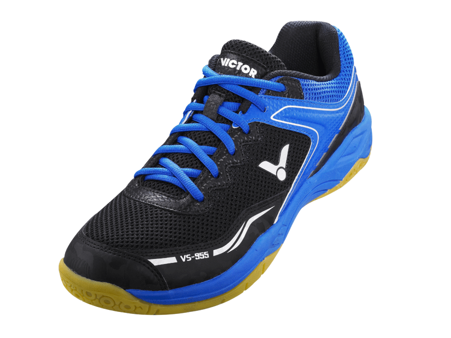 Victor VS 995 CF Unisex Badminton Shoes - Lightweight Court Shoes for Men & Women (Black/Blue) | Perfect for Indoor Badminton, Tennis & Squash Games