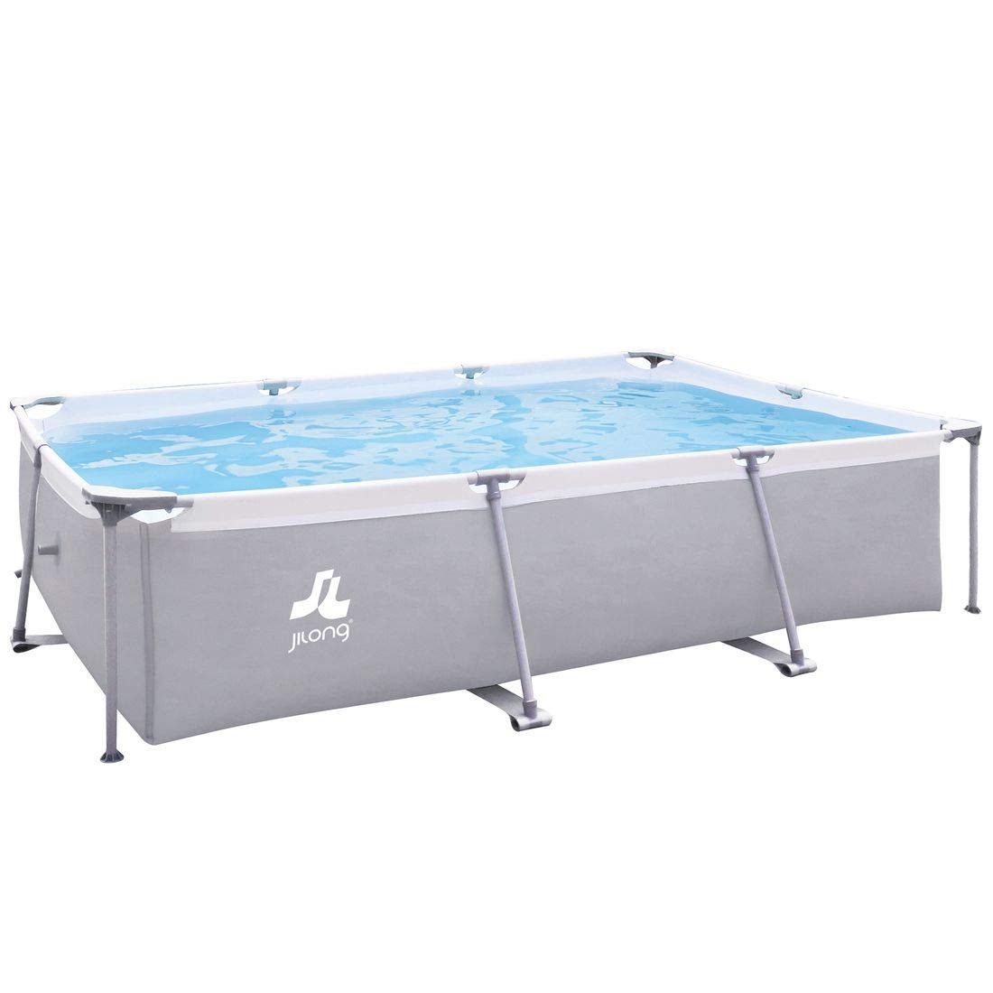 HOBFU Inflatable Swimming Pool for Adults & Kids - Large Blue PVC Rectangular Family Pool with Lounge Area - Perfect for Backyard, Garden, Outdoor Relaxation & Summer Fun