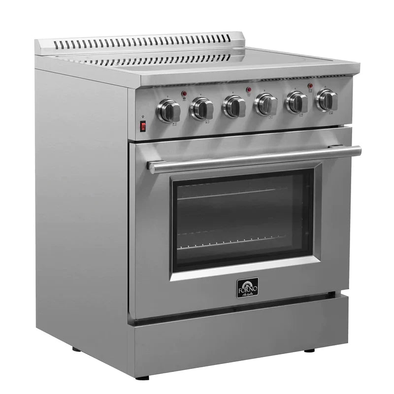 FORNO Galiano 30 Inch Electric Range with Convection Oven - Stainless Steel Built-in Stove FFSEL6083 30 - Perfect for Modern Kitchens & Home Cooking