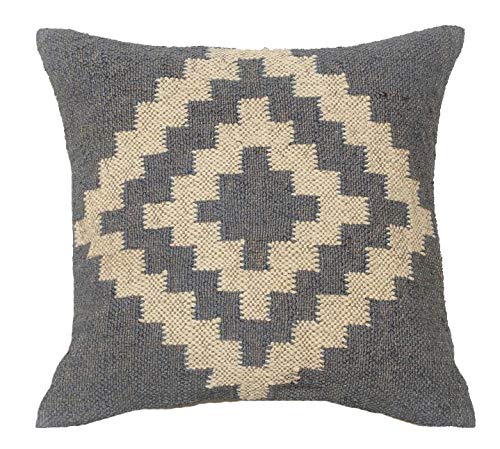 Handmade Vintage Rustic Wool Jute Pillow Cover 18