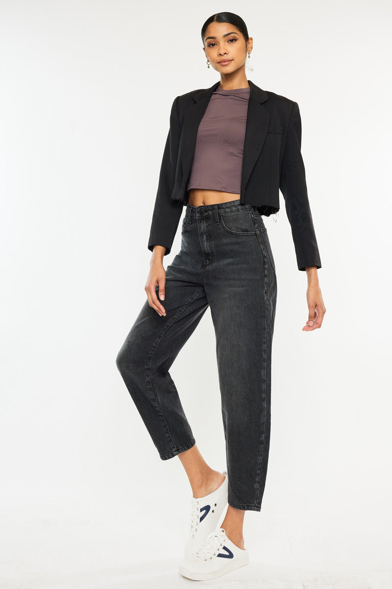 Ivy Ultra High Rise Balloon Fit Jeans for Women - Trendy Stretch Denim Pants, Comfortable & Flattering - Perfect for Casual Outings, Date Nights & Street Style Fashion