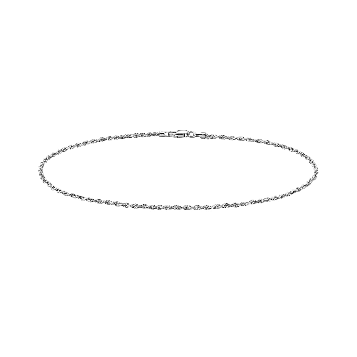 10K Gold 1.5MM Diamond Cut Rope Chain Anklet - 10 Inch Dainty Ankle Bracelet for Women - Available in Yellow Gold & White Gold - Perfect for Everyday Wear, Gifts & Special Occasions