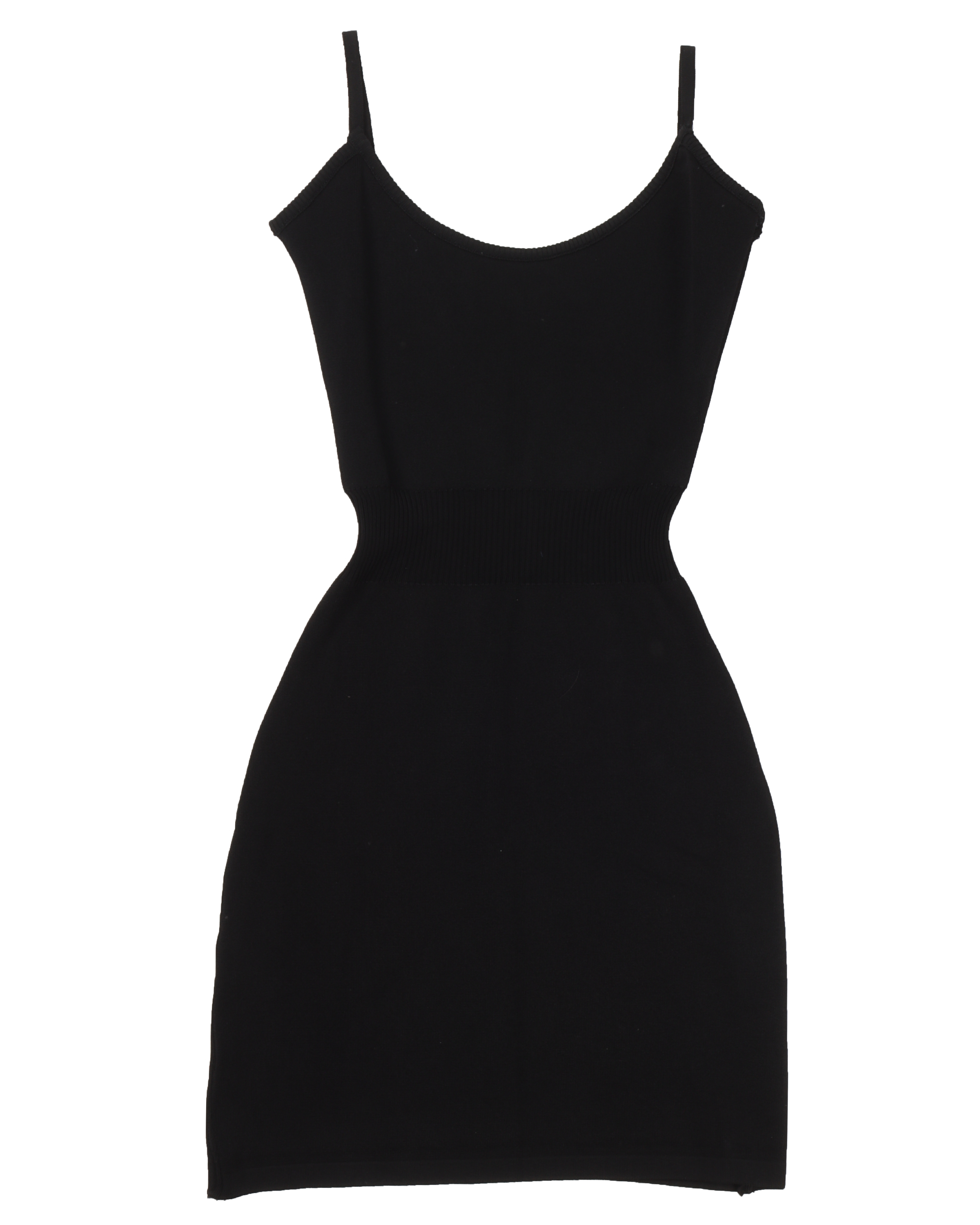 Vintage 1990s Black Knit Bodycon Dress - Retro Slim Fit Stretchy Midi Dress for Women | Perfect for Casual Outings, Parties & 90s Themed Events