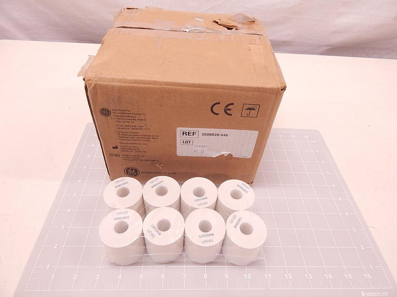 GE Medical Systems 2297266 Chart Paper - VSD 50mm No Grid, 100' Length, 48 Rolls per Case (Part# 2009828-046) | Ideal for Medical Equipment, Patient Monitoring & Diagnostic Use