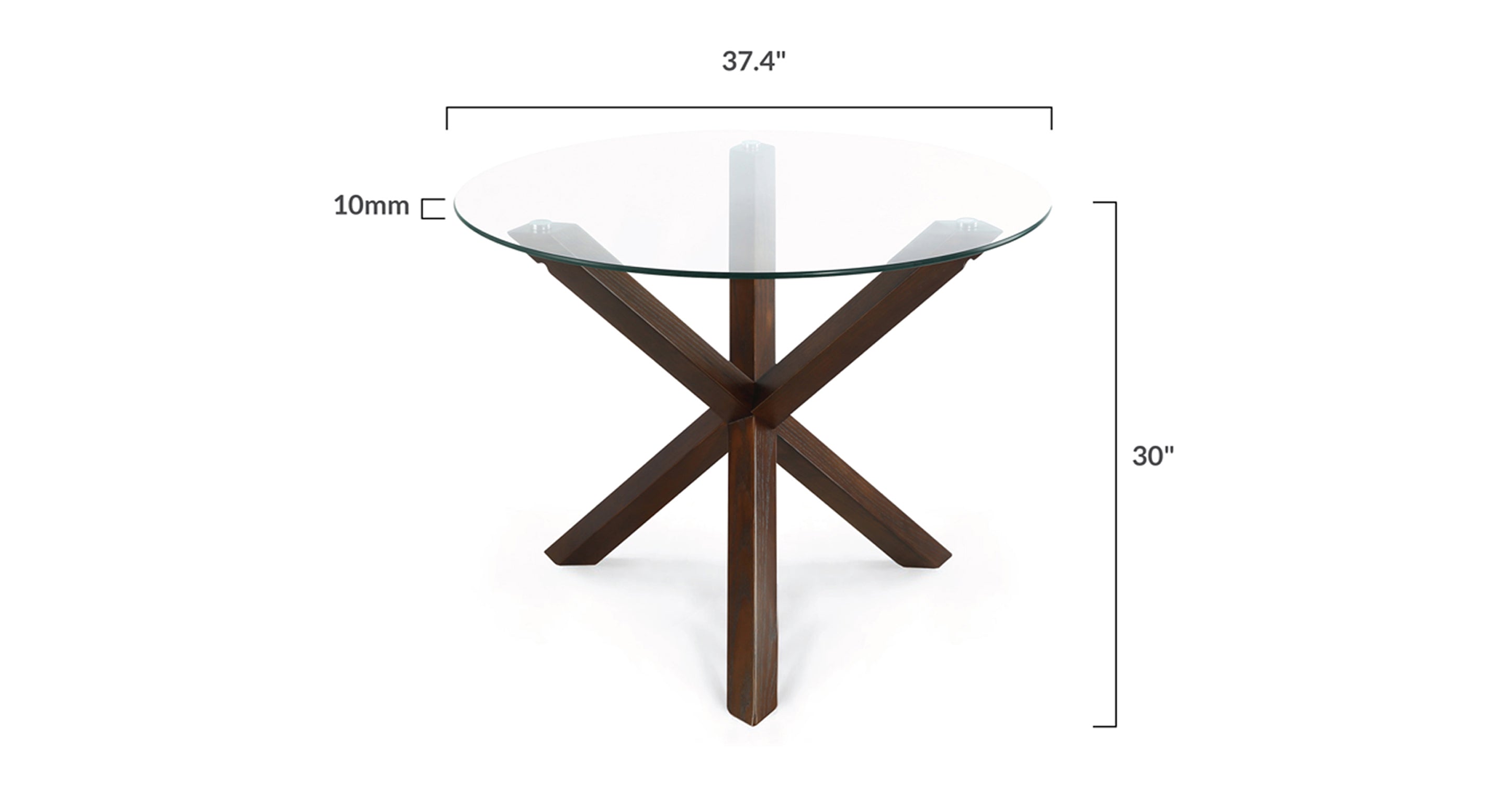 Kennedy 37.4 Inch Round Dining Table - Modern Wood Kitchen Table for Small Spaces - Perfect for Breakfast Nook, Apartment Dining, and Cozy Family Meals