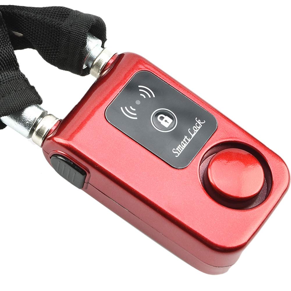 EBTOOLS Waterproof Smart Bluetooth Bike Chain Lock with 110dB Anti-Theft Alarm - Smartphone Controlled Bicycle Lock for Motorcycle, Door & Outdoor Use - Secure Your Bike at Home, Work or Travel