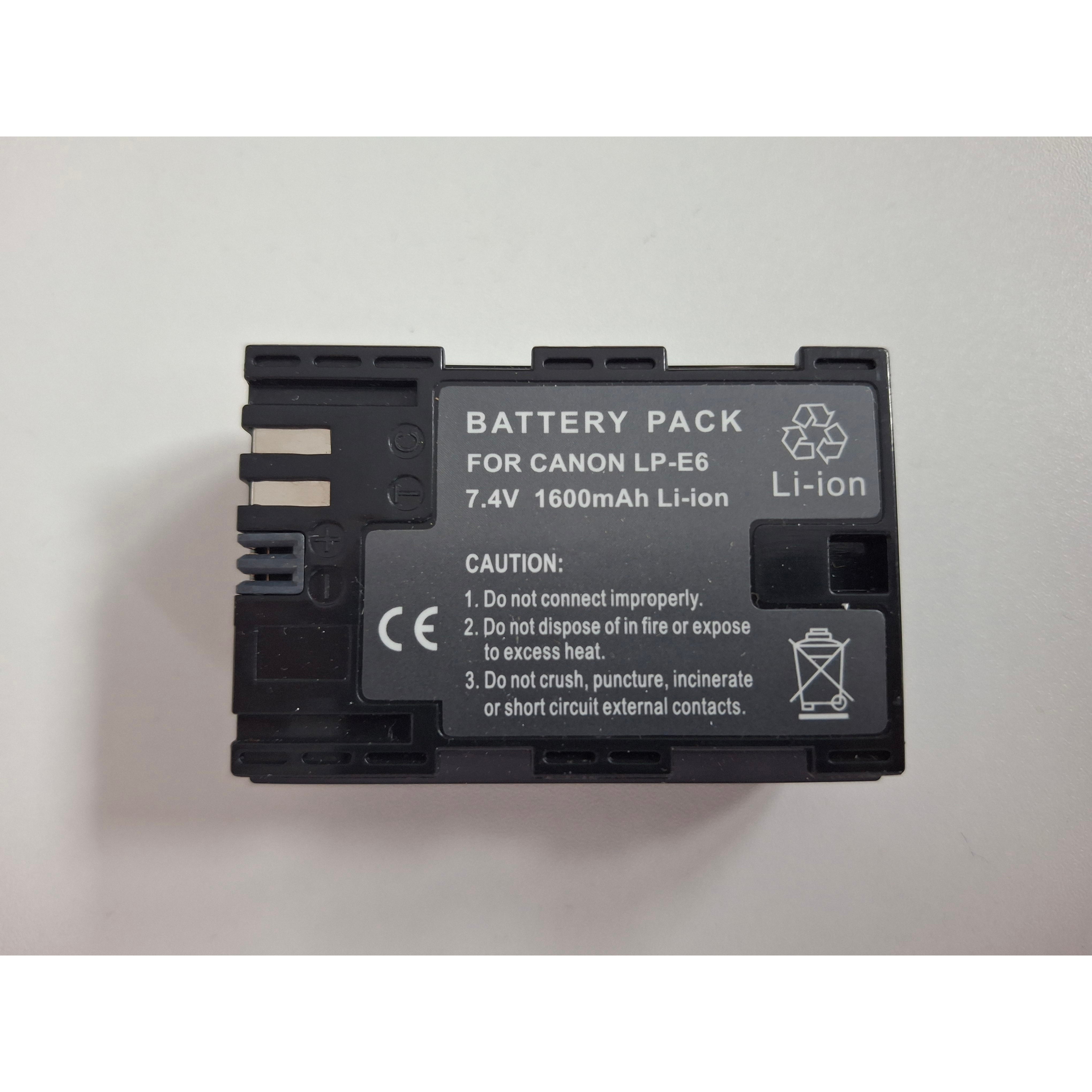 LP E6 Replacement Battery Pack - Compatible with LP-E6 Cameras - High Capacity & Long Lasting Power for Canon DSLR Cameras - Perfect for Travel, Photography, and Professional Shoots