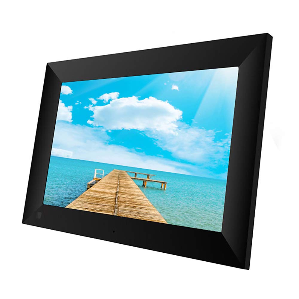 10 Inch Smart WiFi Digital Picture Frame - 1280x800 HD Resolution, Cloud Photo Display with Clock & Calendar - Perfect for Home Decor, Office Display, and Digital Advertising (Black)