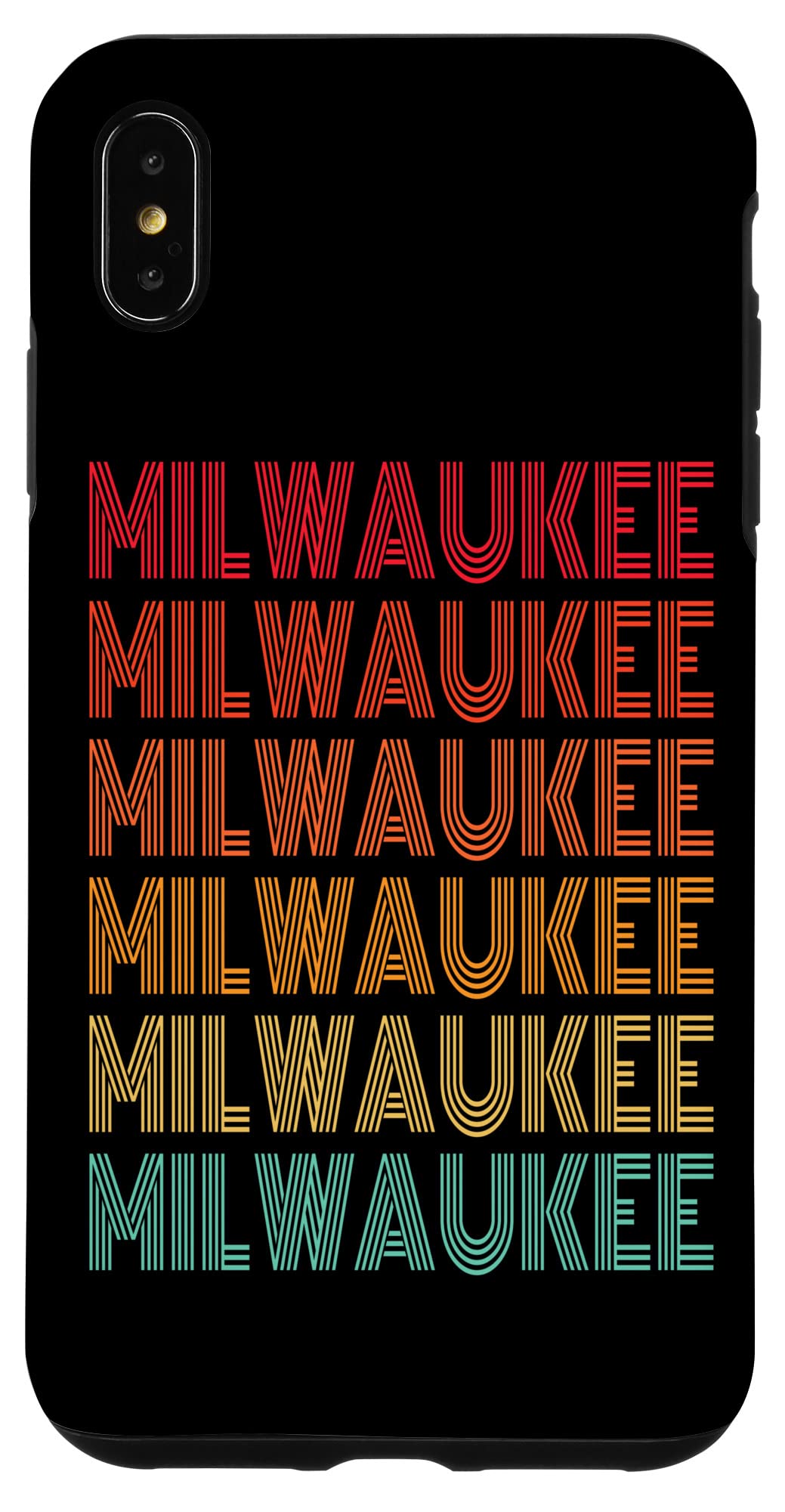 iPhone XS Max Case - Vintage Milwaukee Letters Design - Durable Protective Cover for Everyday Use & Travel