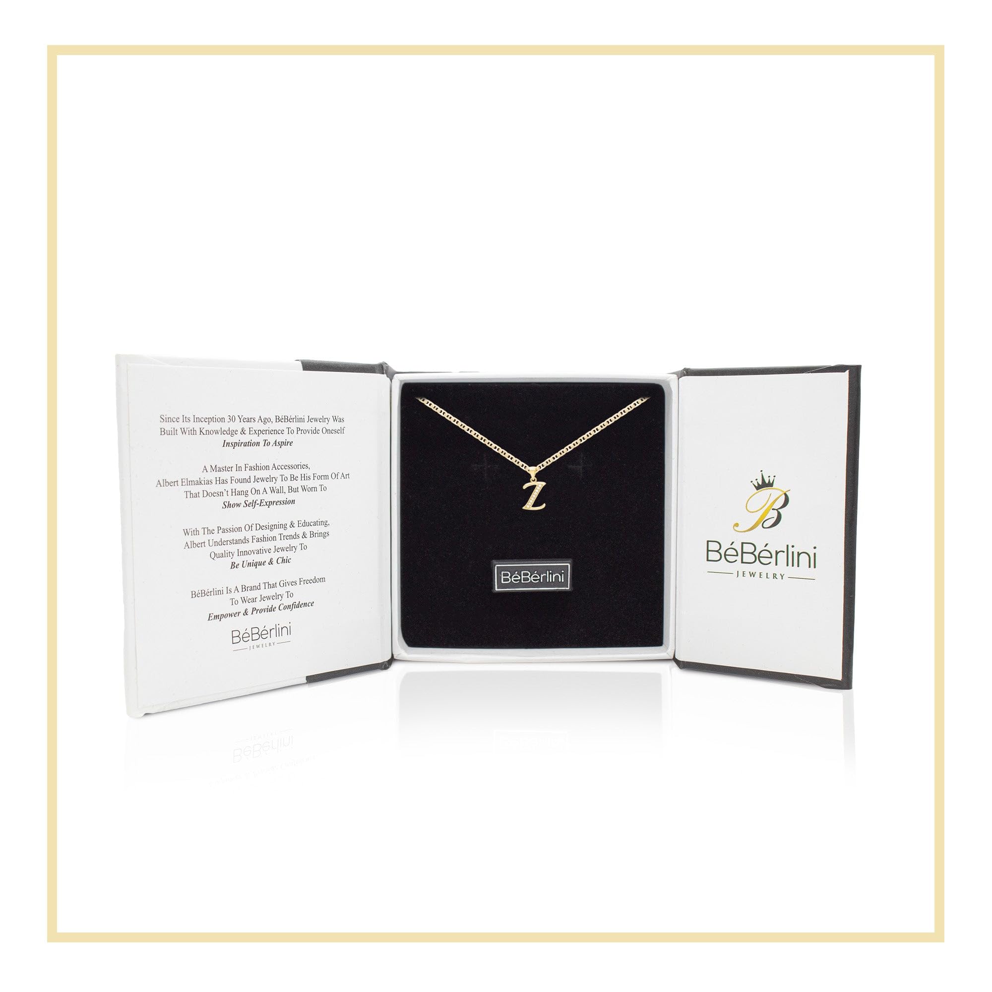 BEBERLINI Letter CZ Charm Initial Anklet - 14K Gold Filled Mariner Chain Ankle Bracelet for Women | Dainty Jewelry Gift for Her, Birthday, Anniversary, Everyday Wear