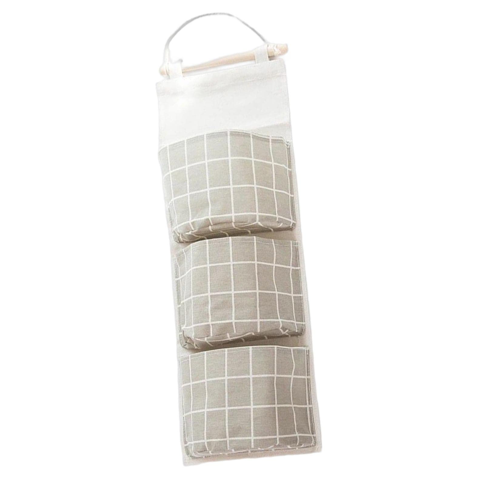 MERIGLARE Hanging Closet Organizer with 3 Waterproof Pockets - Space Saving Wall Storage Bag for Nursery, Bedroom & Bathroom - Grey Door Organizer for Clothes, Toys & Accessories
