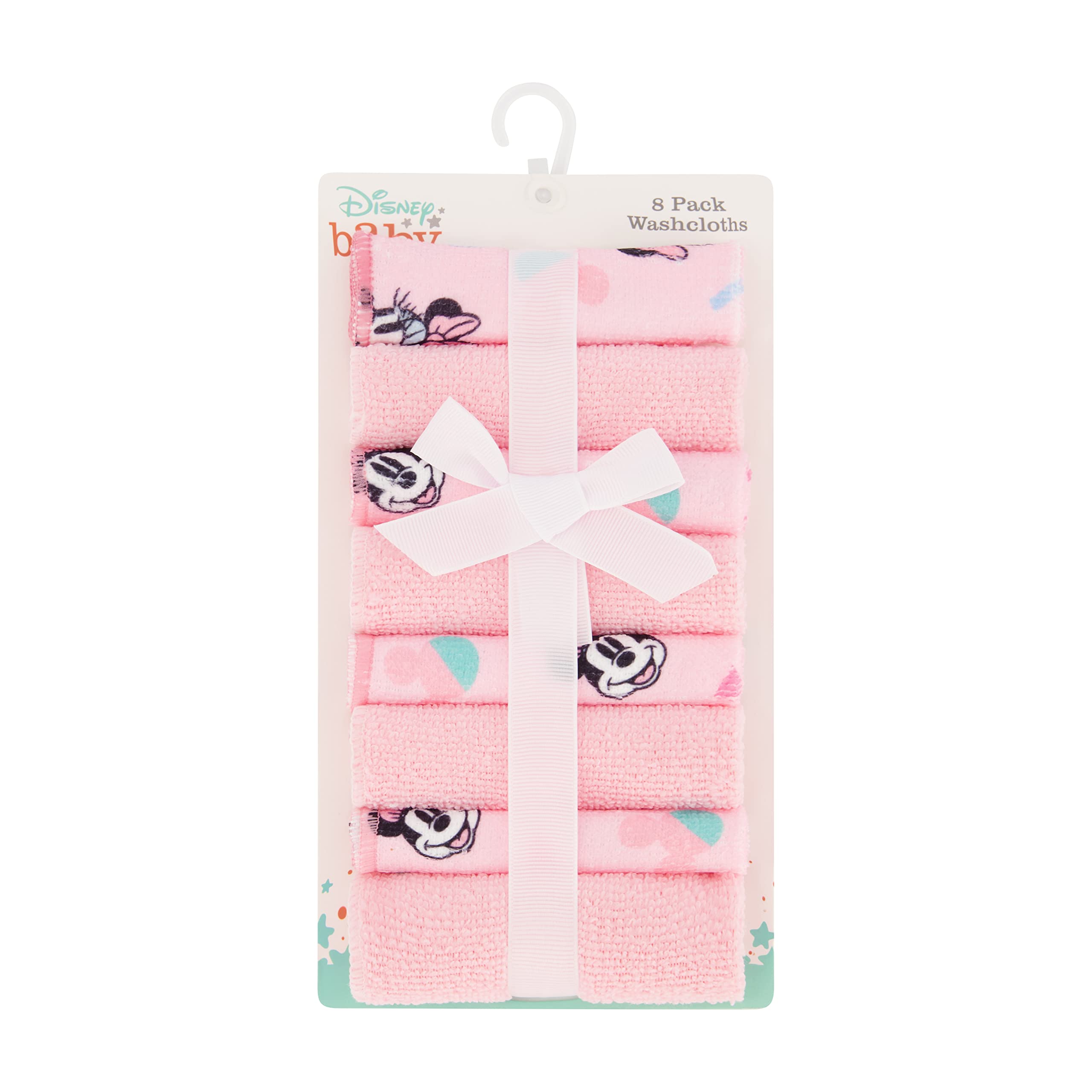 Disney Hooded Baby Towel Set - 2 Soft Bath Towels & 8 Washcloths for Newborns & Toddlers | Cute Character Design for Baby Girls & Boys | Perfect for Bath Time, Swimming & Nursery Care