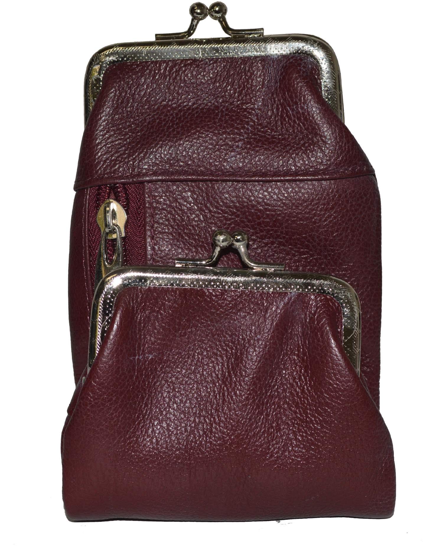 Genuine Leather Cigarette & Lighter Holder Case with Secure Twist Clasp by Leatherboss - Premium Wine Color for Smoking Accessories Storage | Perfect for Travel, Outdoor Use & Gift Giving