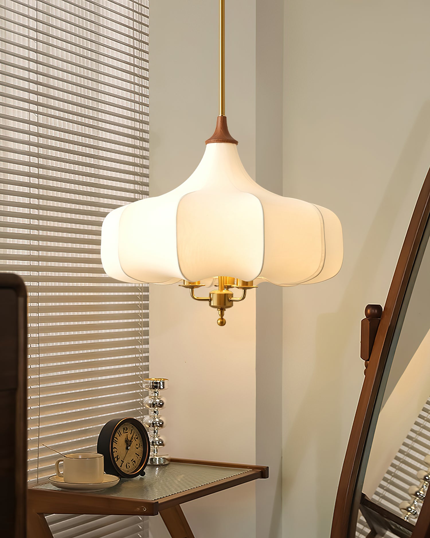 Elegant Aurora Bloom Pendant Light - Modern Crystal Glass Ceiling Lamp for Dining Room, Kitchen Island & Bedroom Decor - Dimmable LED Hanging Light Fixture