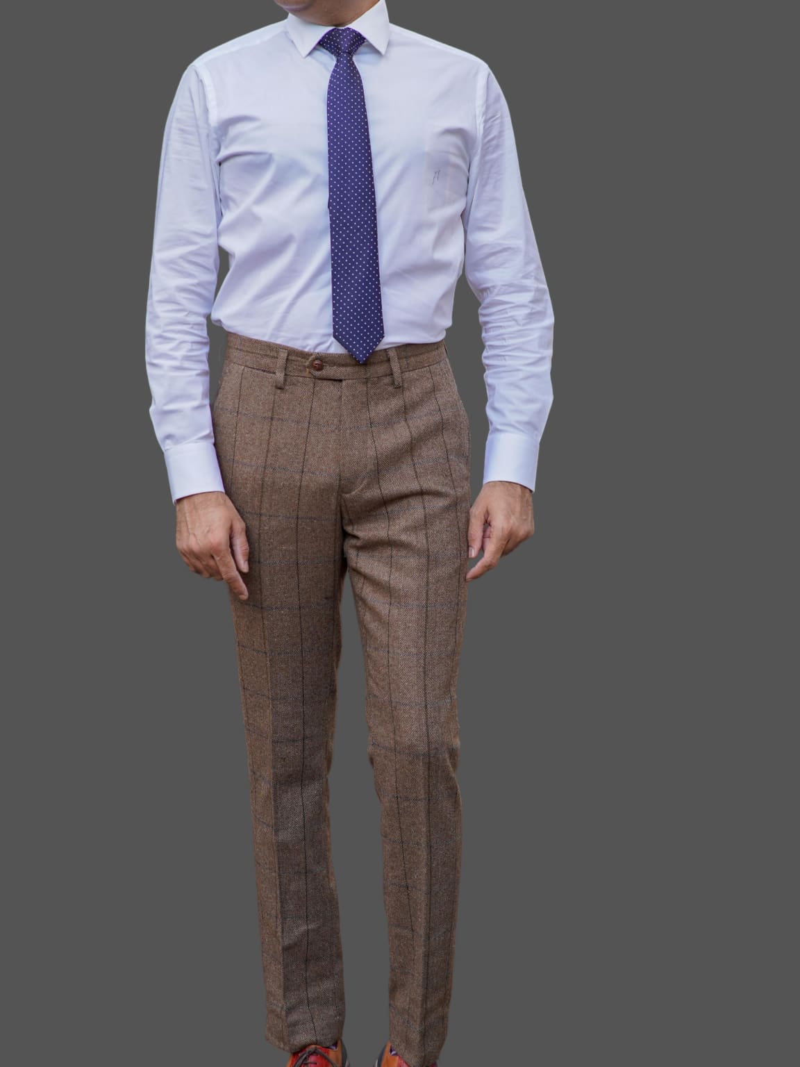 Barucci Marcus Men's Vintage Brown 3 Piece Tweed Suit - Classic Formal Wear for Weddings, Business Meetings & Special Occasions