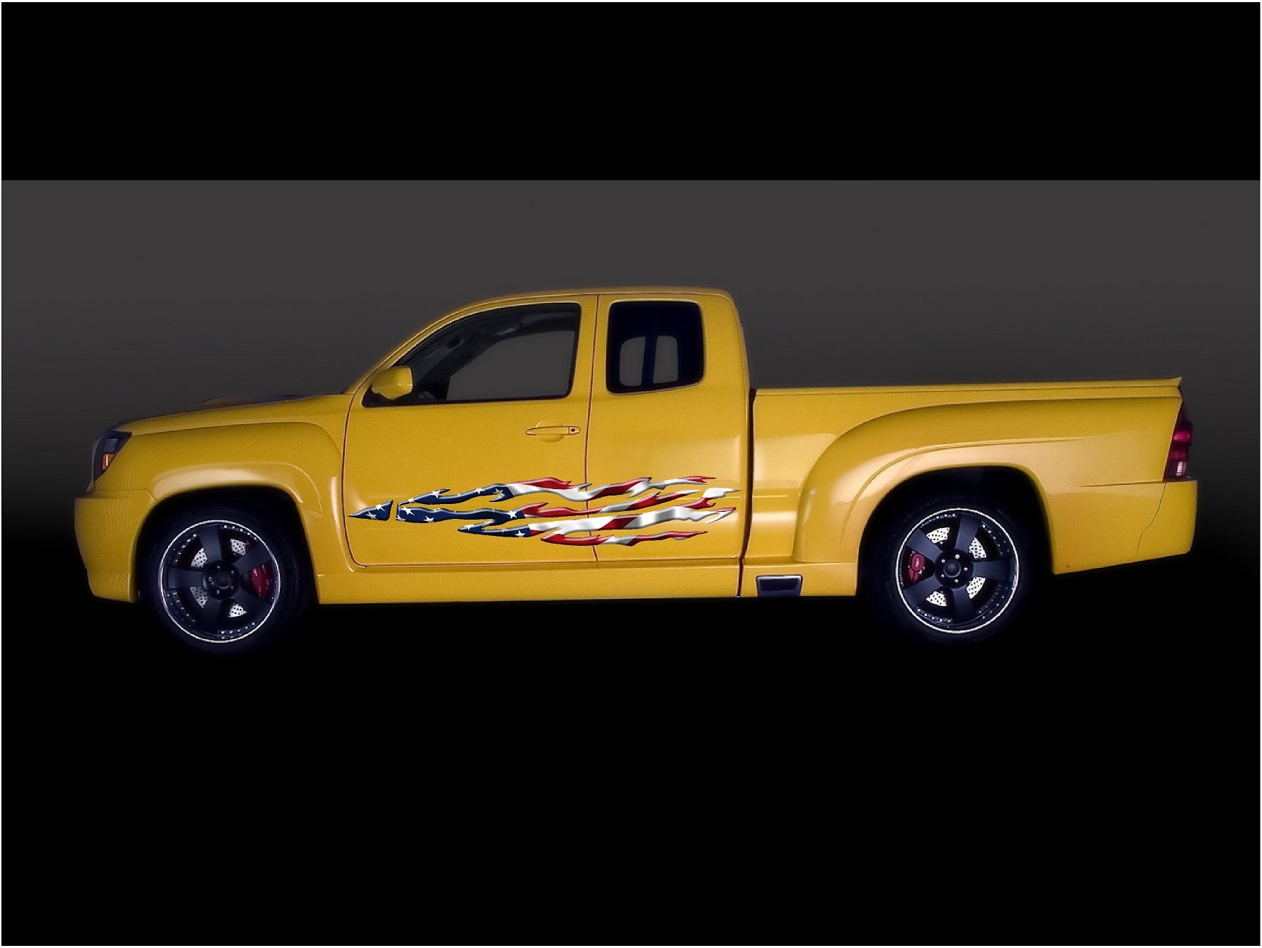 Patriotic American Flag Flames Decal Stickers for Cars, Trucks & Semi Trailers - High-Quality Vinyl Graphics for Vehicle Customization | Perfect for 4th of July, Veterans Day & Patriotic Events