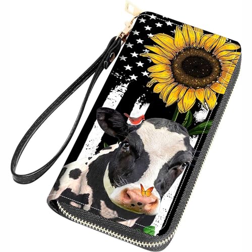 American Flag Sunflower and Cow