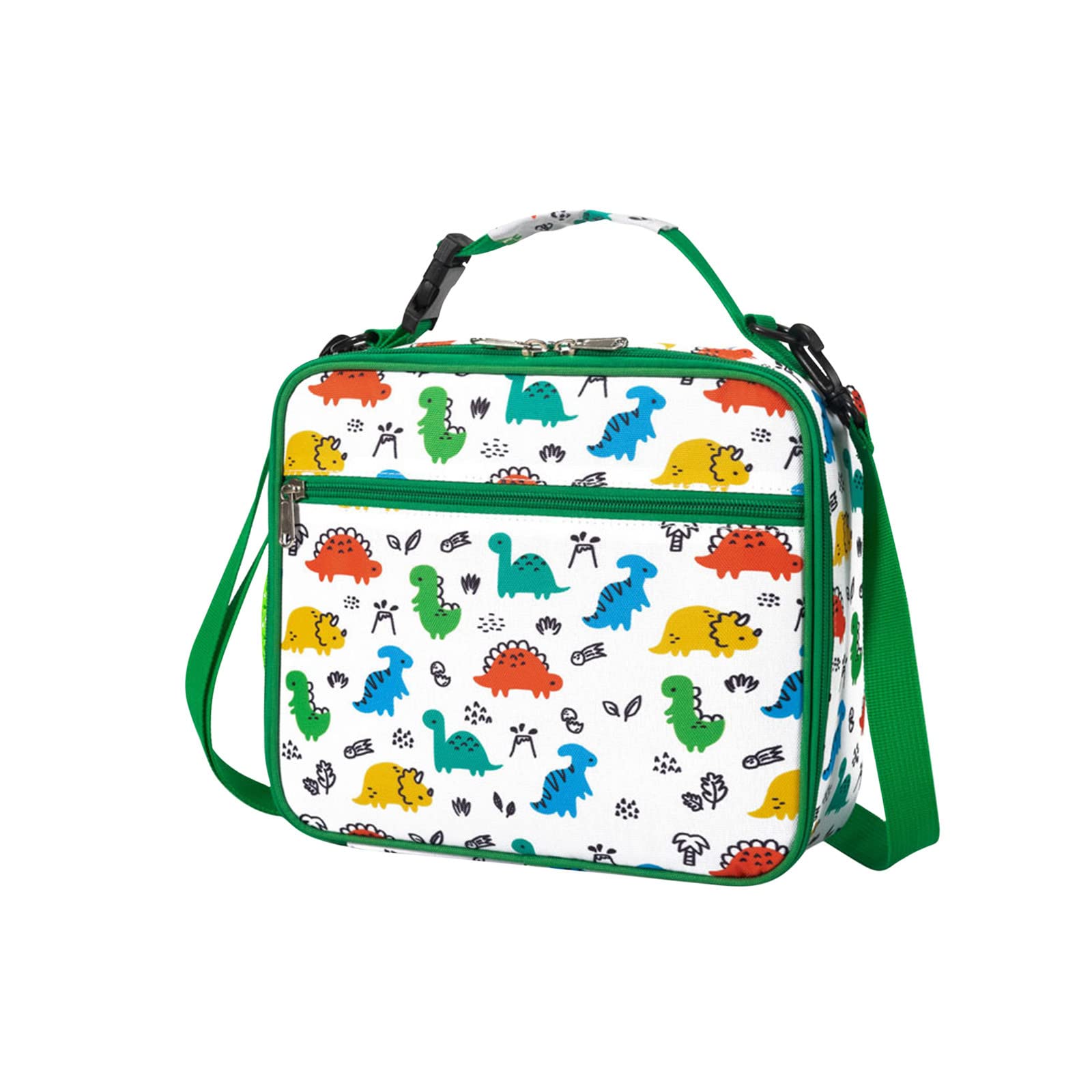 Birdeem Insulated Crossbody Lunch Bag - Cute Cartoon Shark & Dinosaur Design, Portable Thermal Food Container for School, Work, Picnics | Keeps Snacks & Fruits Fresh All Day
