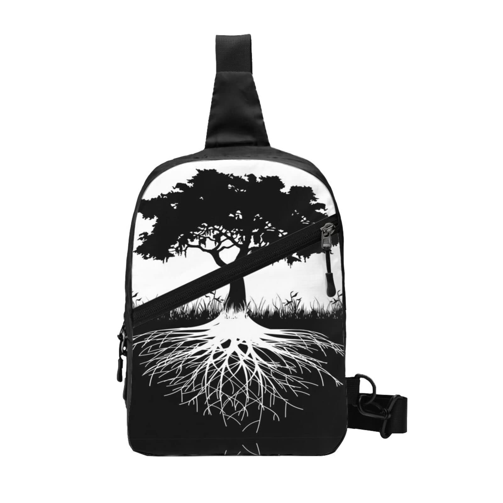 Tree of Life Logo Small Sling Crossbody Backpack for Men & Women - Foldable Shoulder Bag for Travel, Hiking & Daily Use