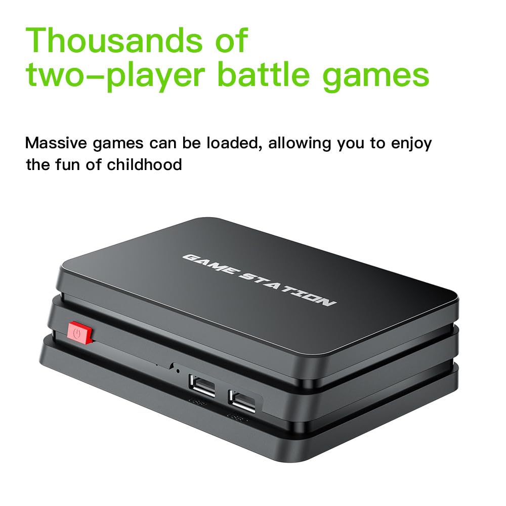 Mini Arcade Game Console with 10,000 Full HD Games - 2 Player Retro Gaming System with Dual Wireless Controllers for Family Game Nights & Kids Birthday Parties