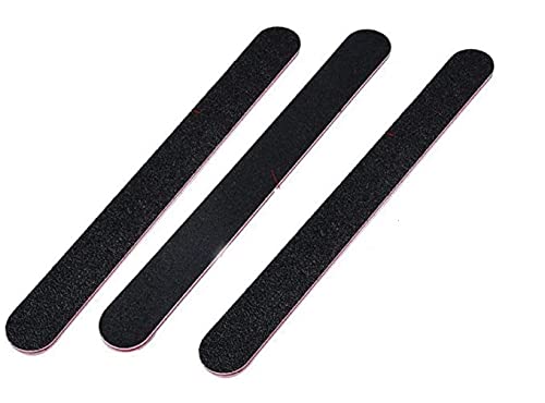 MISKEEN - 3 Pack Professional 2-in-1 Double Sided Nail Files 100/180 Grit for Natural & Artificial Nails, Acrylic Tips, Nail Extensions - Perfect for Salon, Home Manicure & Pedicure Care