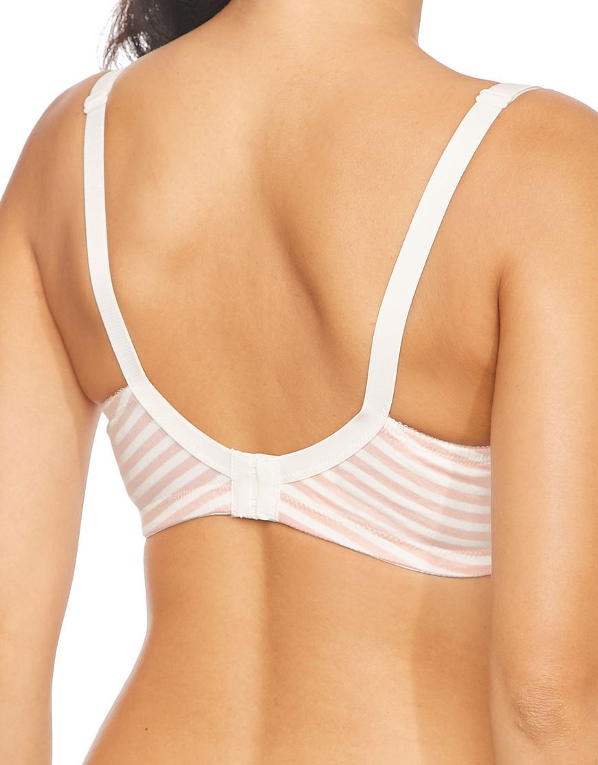 Royce Lingerie Women's Blossom Candy Stripe Nursing Bra - Comfortable Maternity & Breastfeeding Support - Perfect for Daily Wear, Nursing at Home or Work