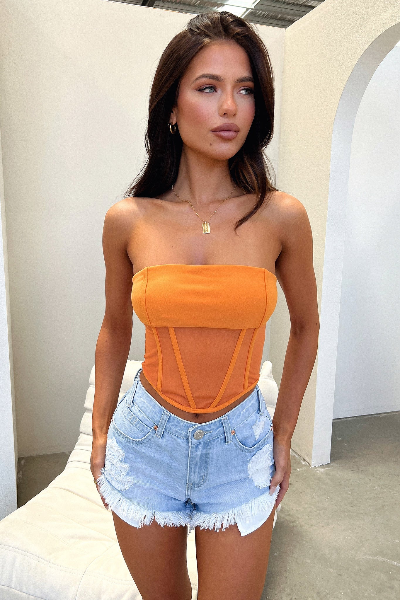 Ignite Corset for Women - Adjustable Waist Trainer Belt for Weight Loss & Body Shaping - Orange - Perfect for Workouts, Postpartum Recovery & Special Occasions