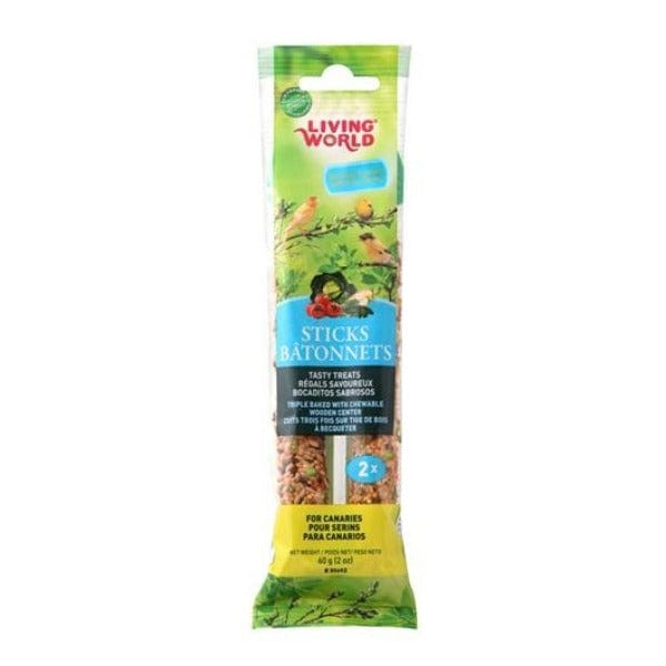 Living World Vegetable Flavor Canary Treat Sticks - Healthy Bird Snacks for Parakeets, Finches & Small Birds - Perfect for Training, Rewards & Cage Enrichment