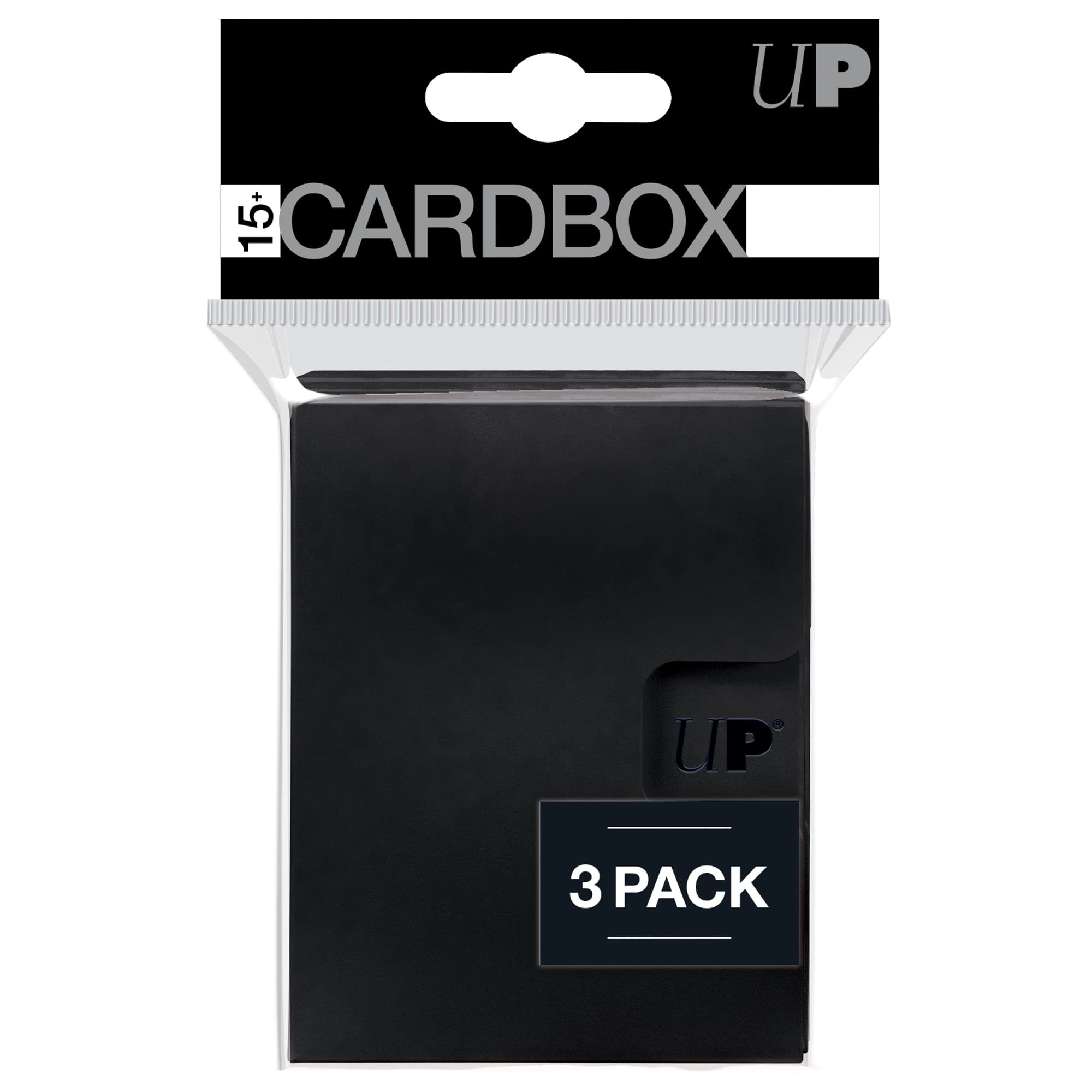 Ultra Pro Card Protector PRO 15+ Card Box 3-Pack (Black) - Premium Trading Card Storage for Sports Cards, Gaming Cards & Collectibles - Fits Inside Deck Box for Extra Protection - Perfect for Card Collectors, TCG Players & MTG Enthusiasts