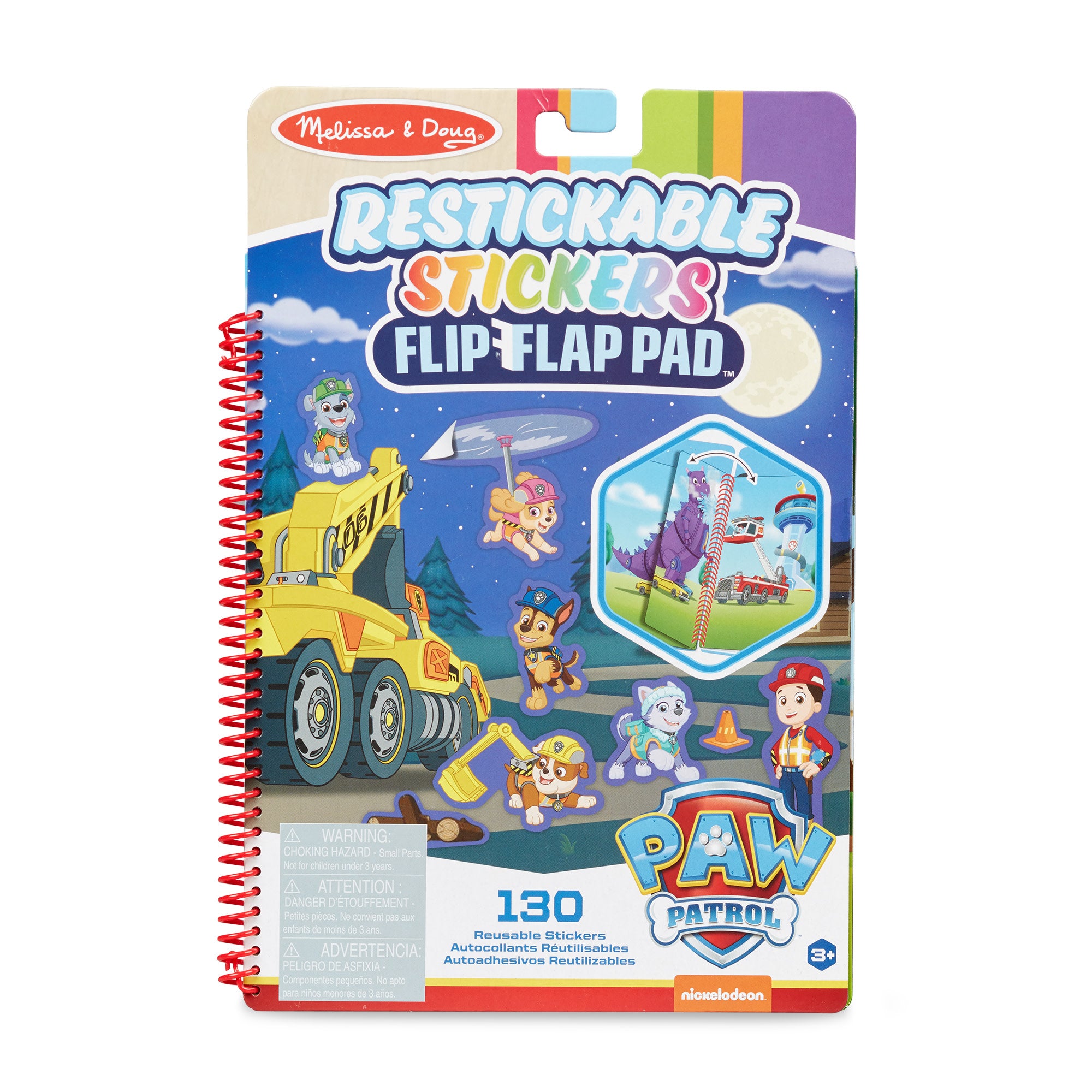 PAW Patrol Ultimate Rescue Restickable Stickers Flip Flap Pad - Reusable Sticker Book for Kids, Interactive Play & Learning Activity, Perfect for Travel, Home & Classroom Fun