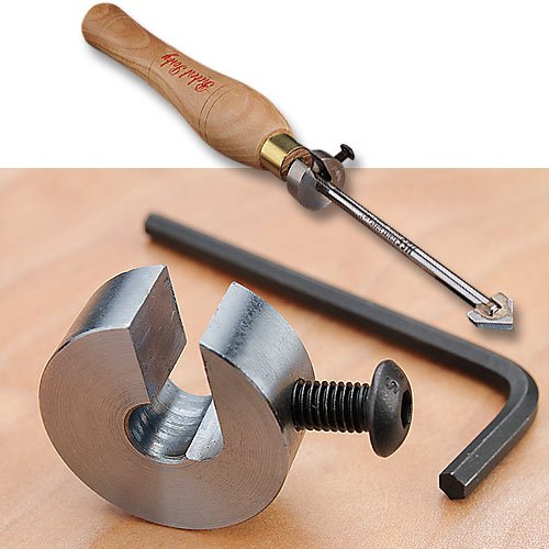Robert Sorby #853 Hollowing Tool with Depth Stop - Professional Woodturning Chisel for Lathe Work, Bowl & Vase Carving - Perfect for Woodworkers & DIY Crafts