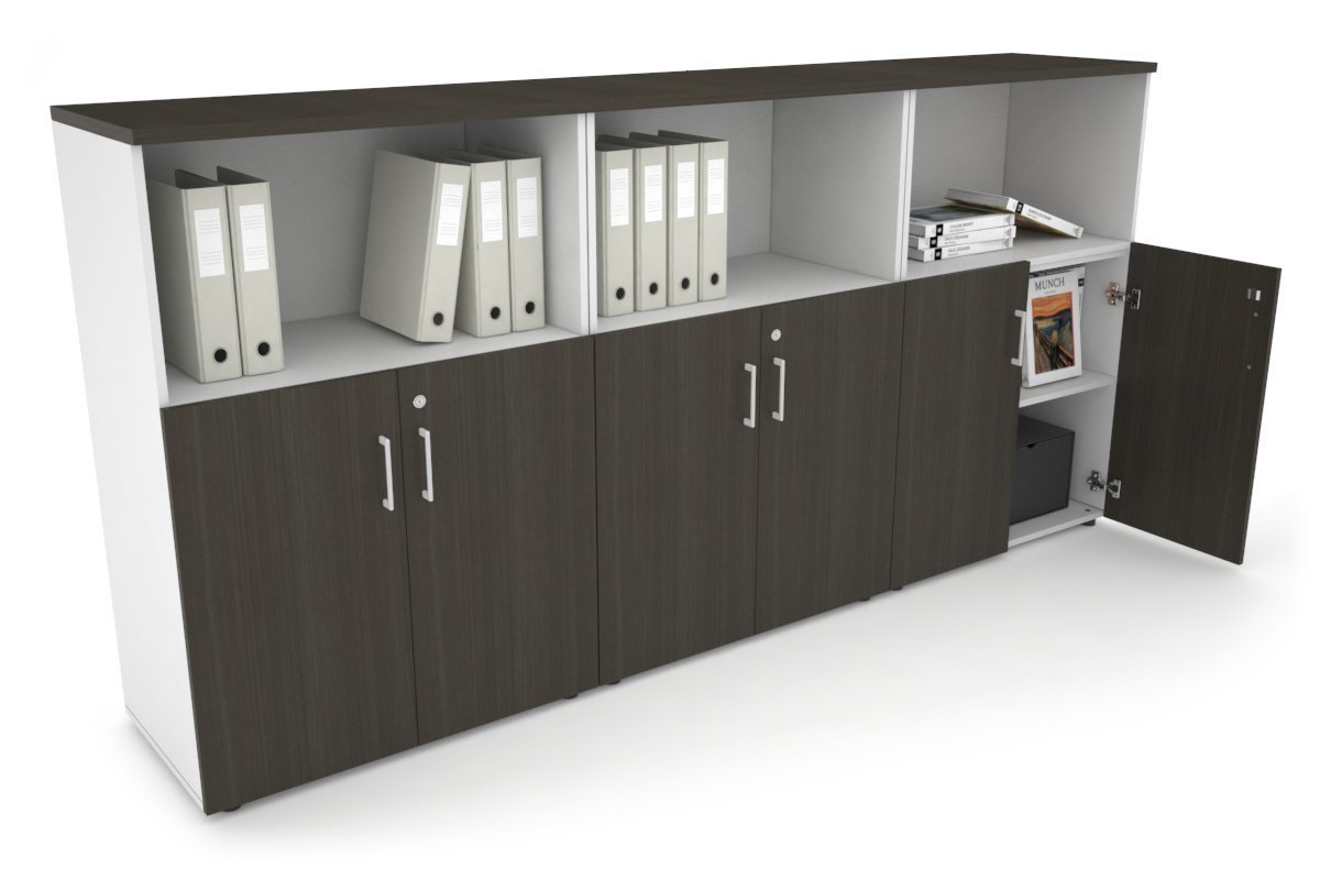 Medium Storage Cabinet with Small Doors - 2400W x 1170H x 450D - Perfect for Uniform Storage in Offices, Schools, and Retail Spaces