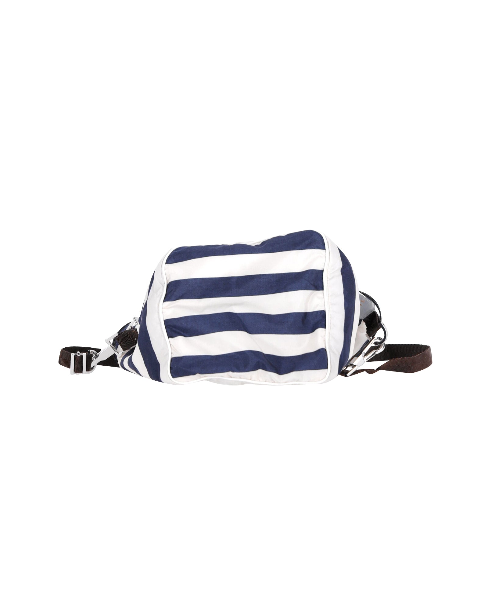 Max Mara Striped White Polyamide Shoulder Bag - Stylish & Durable for Work, Travel & Everyday Use