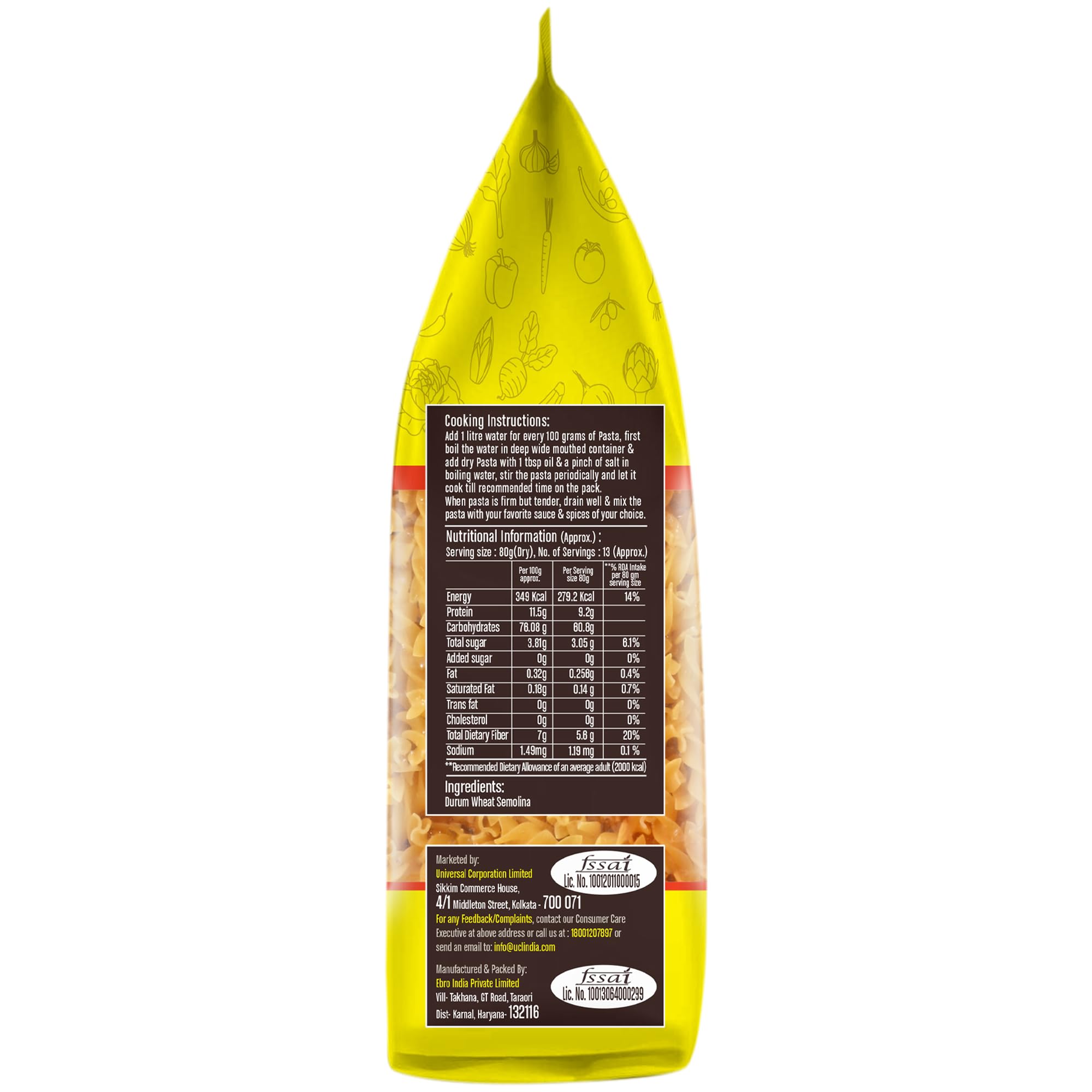 DISANO Fusilli Pasta 1kg - 100% Durum Wheat Pasta, High Protein & Fiber, No Maida - Perfect for Italian Dishes, Meal Prep & Healthy Eating